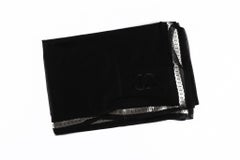 Chanel New Black CC Silk Chiffon Shawl