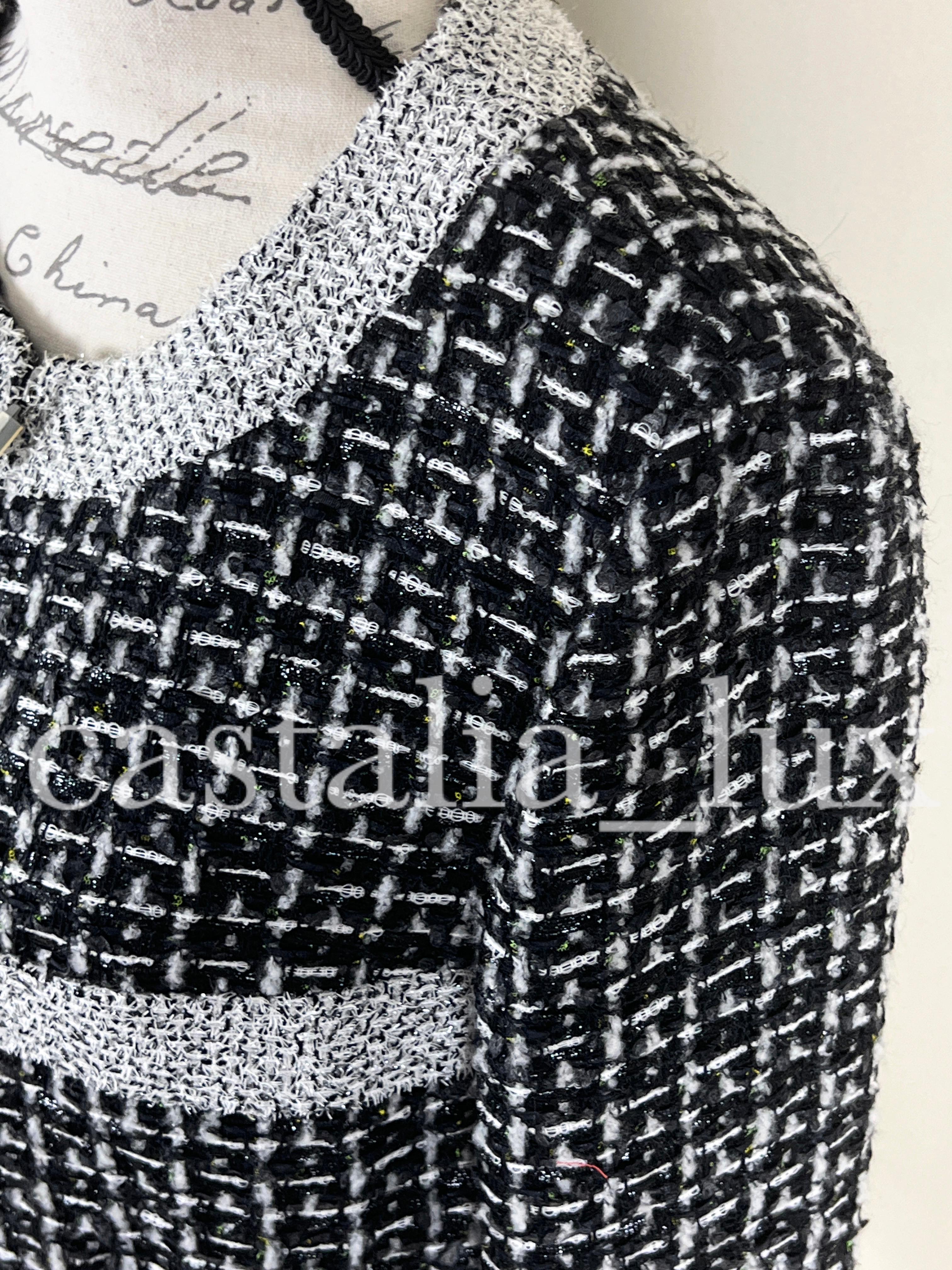 Chanel New Black Lesage Tweed Jacket For Sale 2