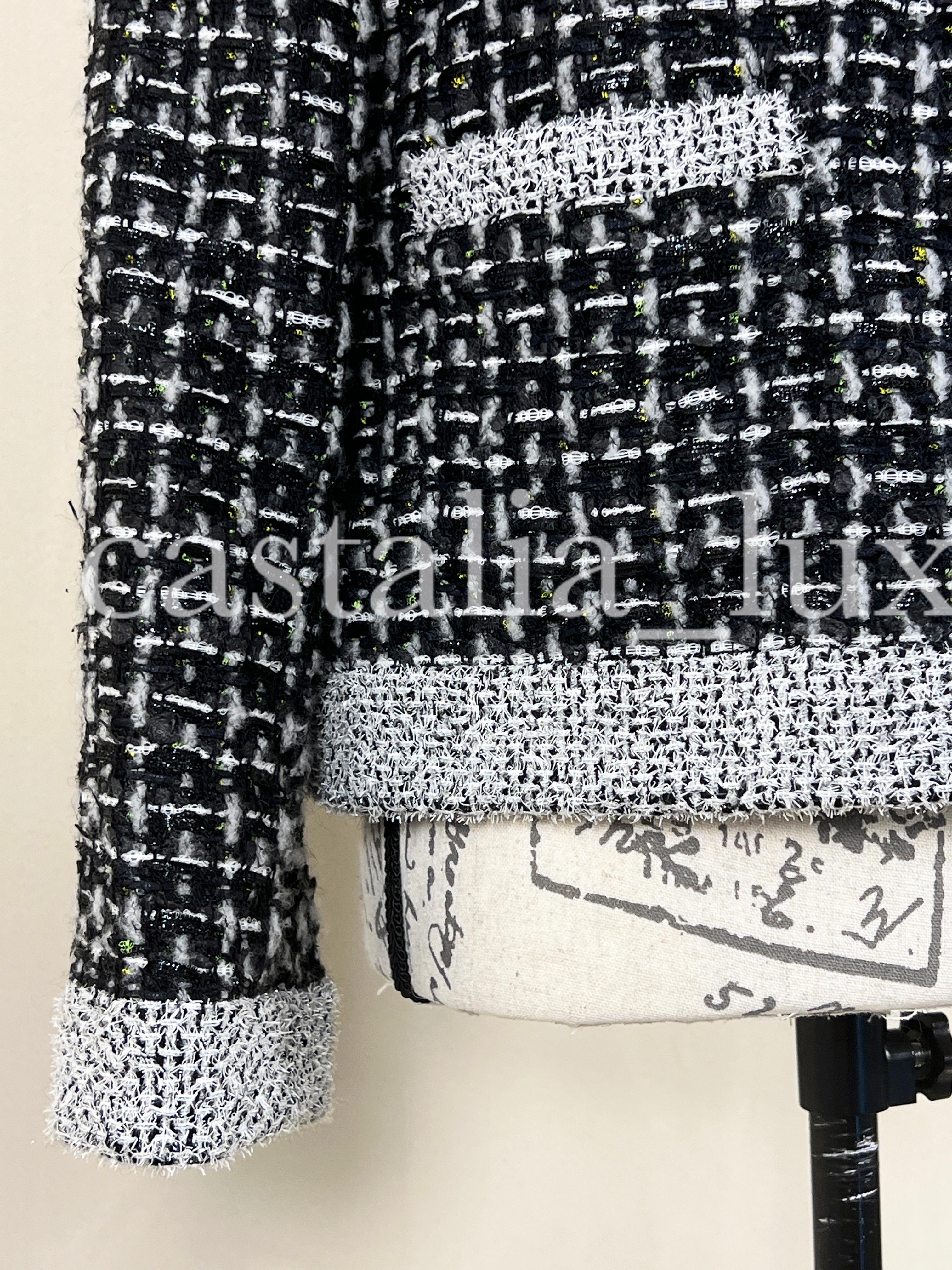 Chanel New Black Lesage Tweed Jacket For Sale 3