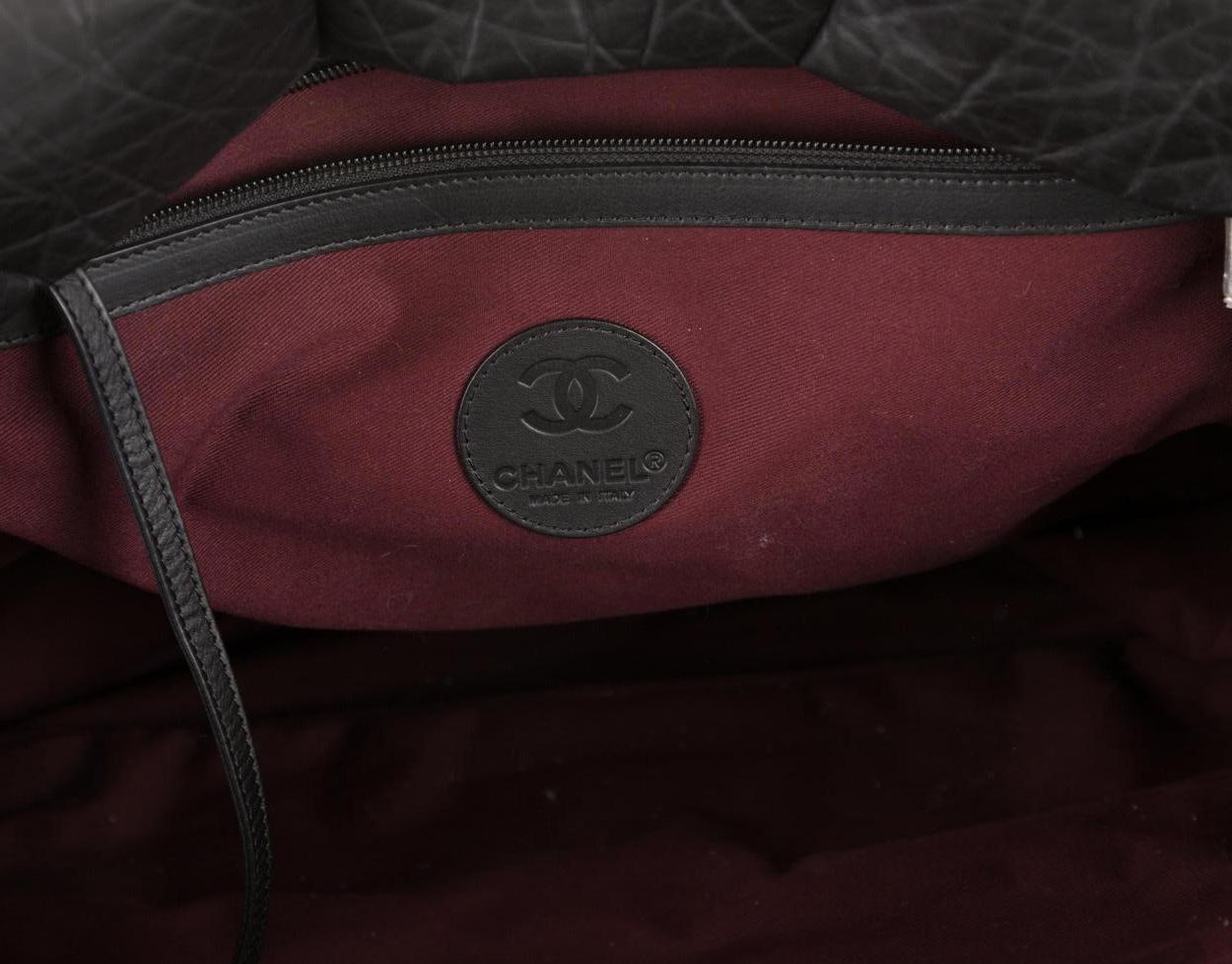 Chanel NEW Black Nylon Cocoon Men's Women's Weekender Travel Top Handle Tote Bag 2