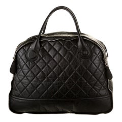 Chanel NEW Black Nylon Cocoon Men's Women's Weekender Travel Top Handle Tote Bag