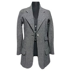 Chanel New Black Tweed Jacket with CC Buttons