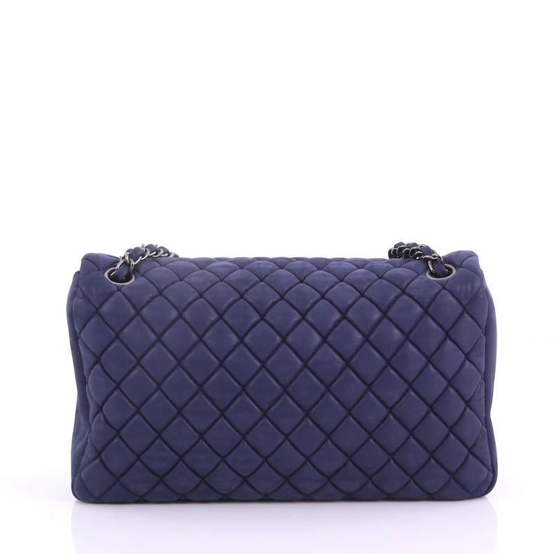 Chanel New Bubble Flap Bag Quilted Iridescent Calfskin Large In Excellent Condition In NY, NY