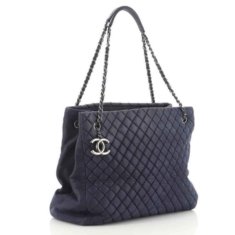 Black Chanel New Bubble Tote Quilted Calfskin Large
