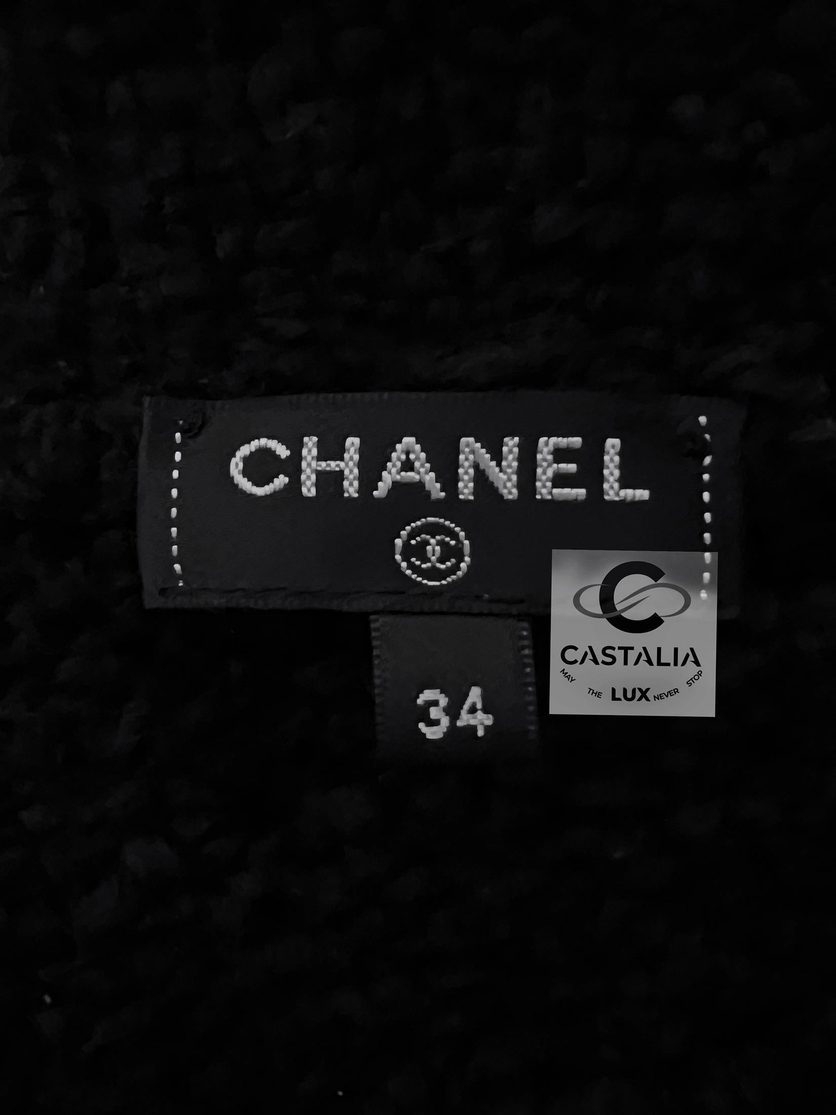 Chanel New CС Teddy Bomberjacke 34 FR im Angebot 7