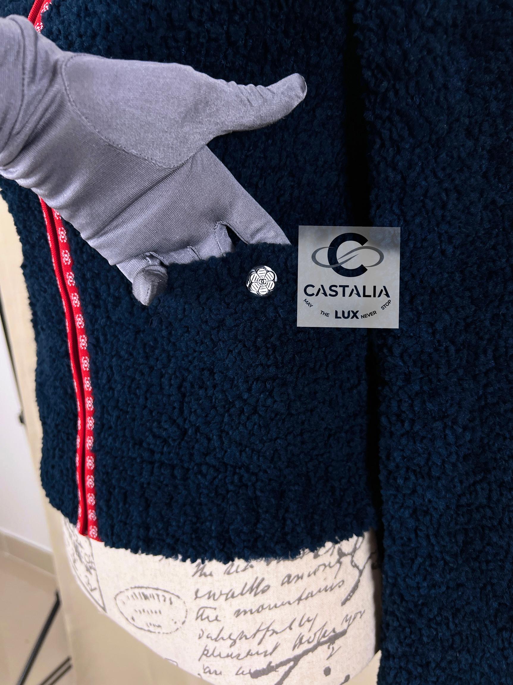 Chanel New CС Teddy Bomber Jacket 34 FR 5