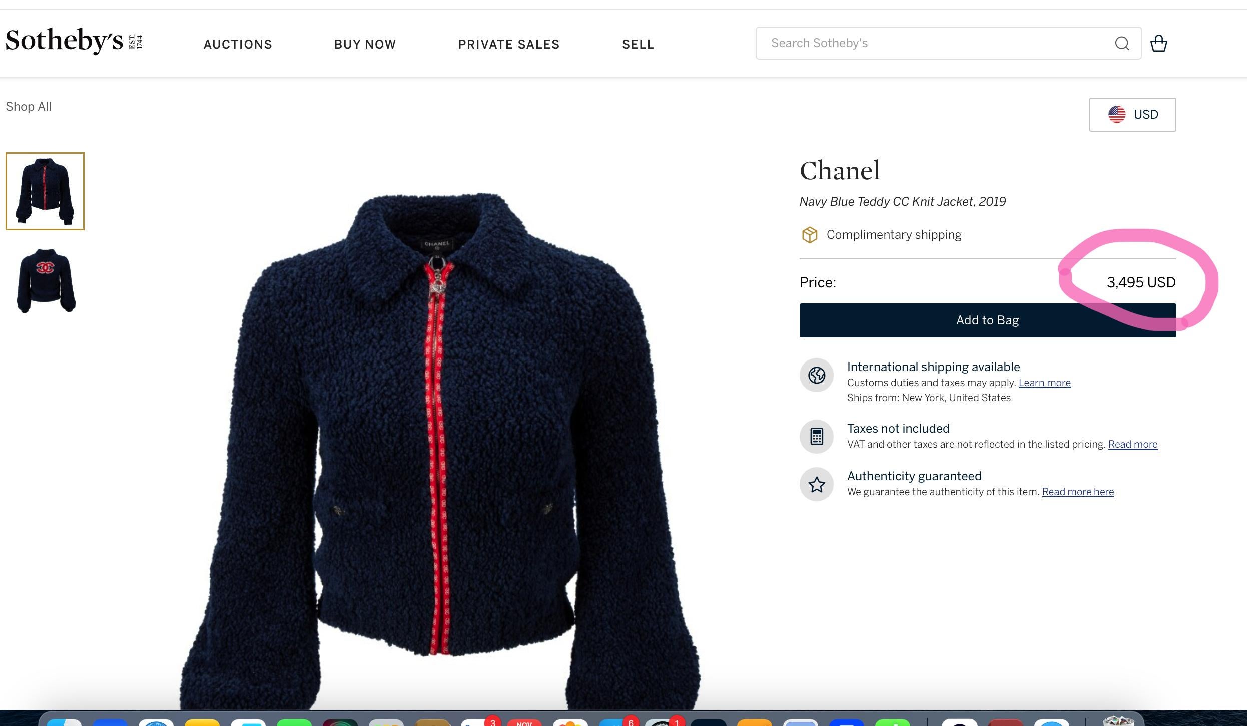 Black Chanel New CС Teddy Bomber Jacket 34 FR