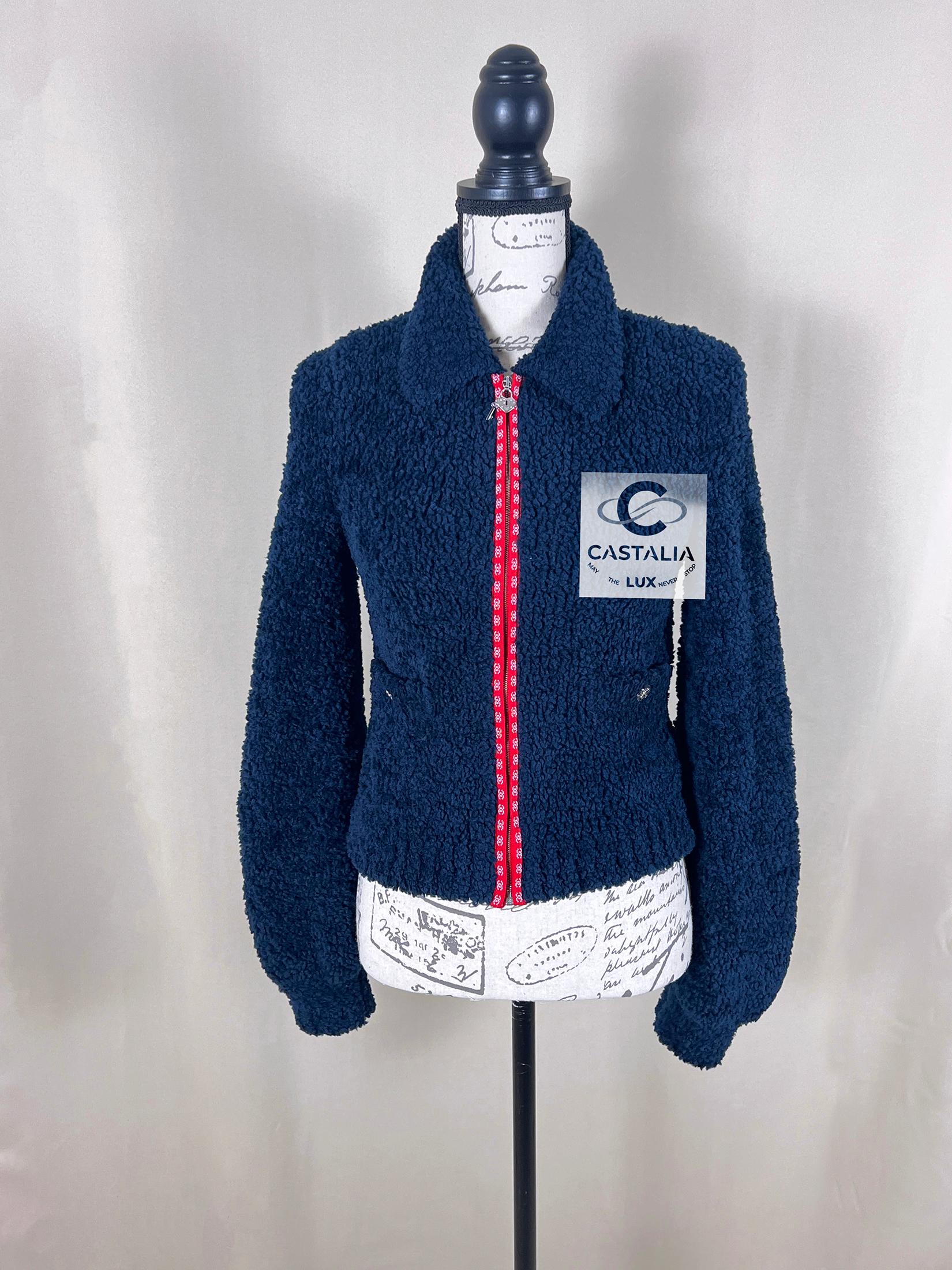 Women's or Men's Chanel New CС Teddy Bomber Jacket 34 FR