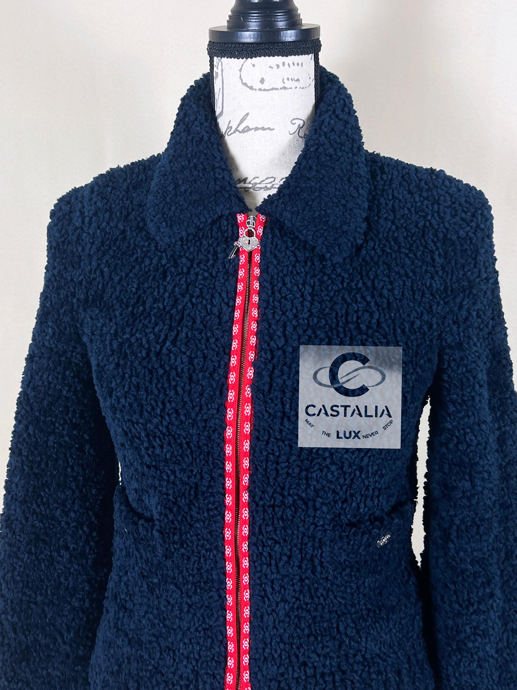 Chanel New CС Teddy Bomber Jacket 34 FR 1