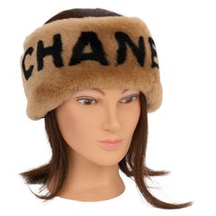 Chanel New Caramel Black Shearling Headband