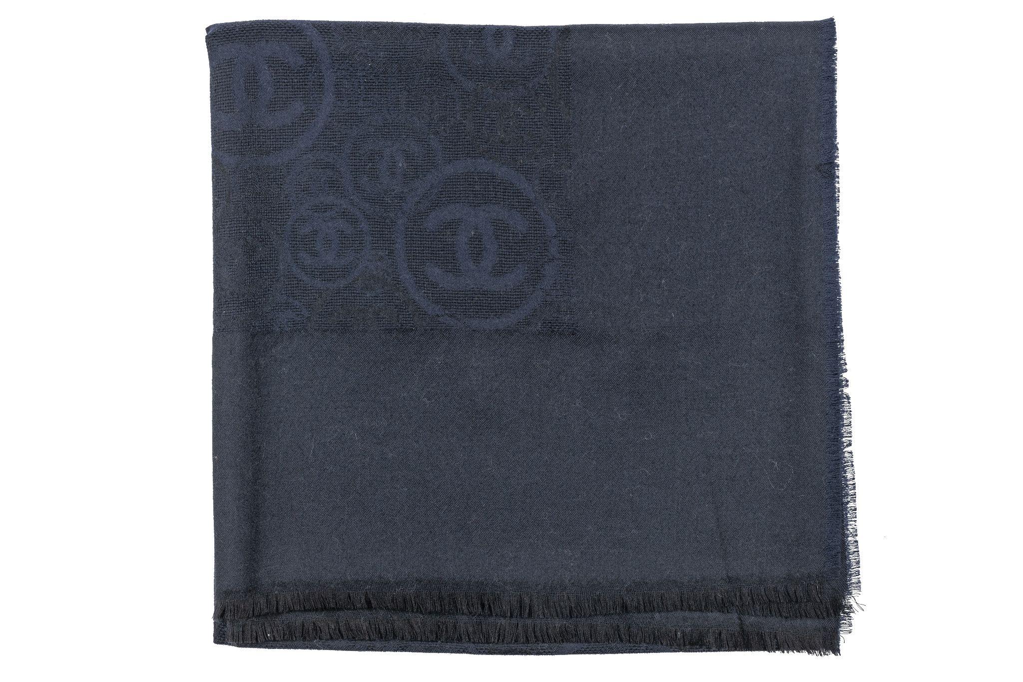chanel logo scarf