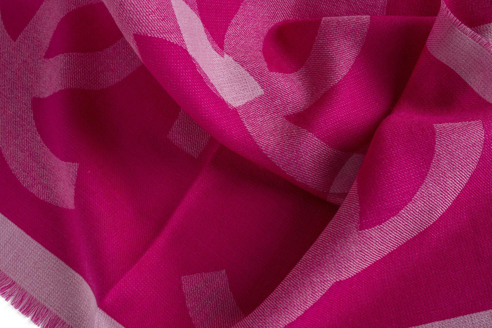 Purple Chanel New Cashmere Shawl Fuchsia For Sale