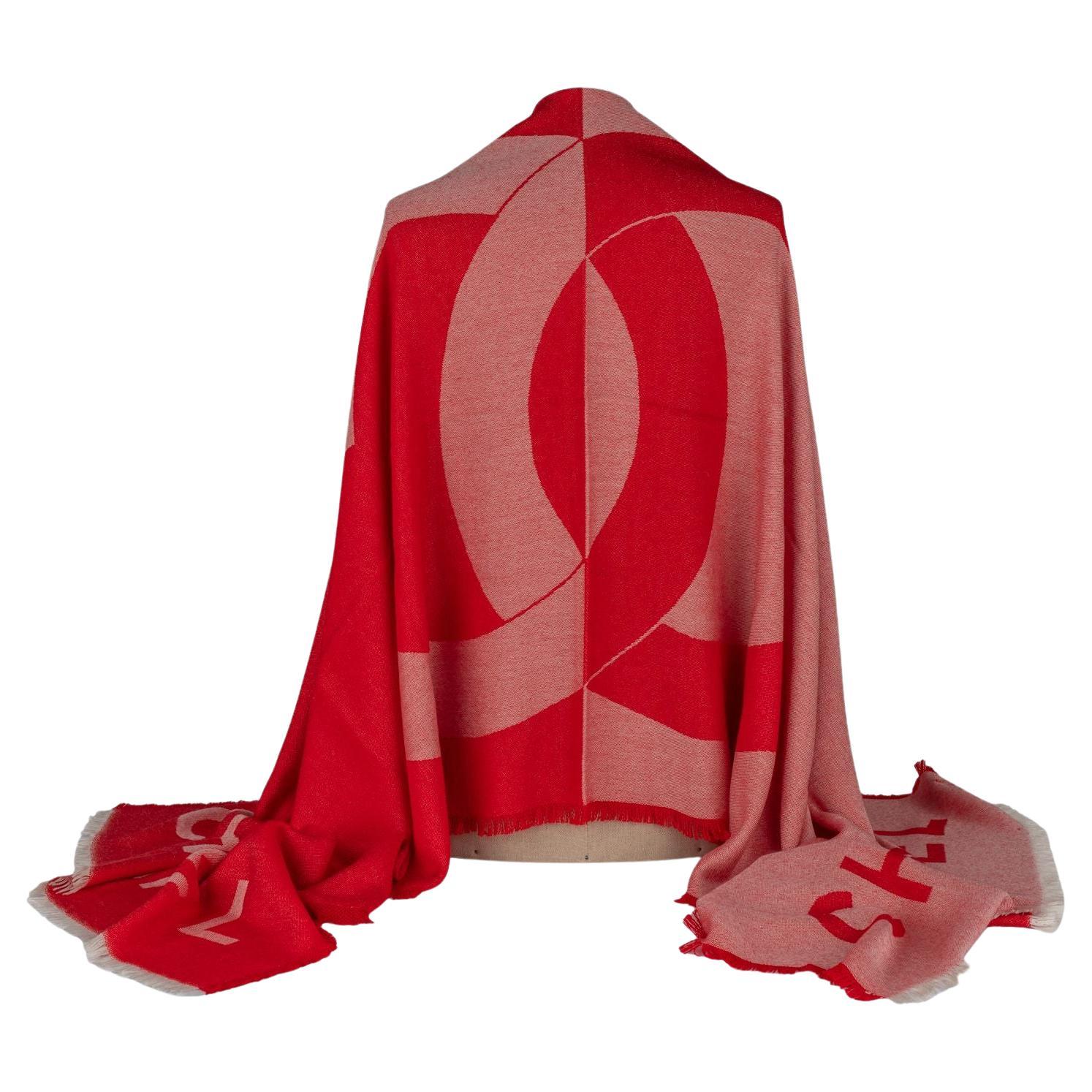 Chanel New Cashmere Shawl in Red