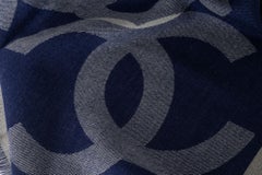 Chanel New Cashmere Shawl Navy