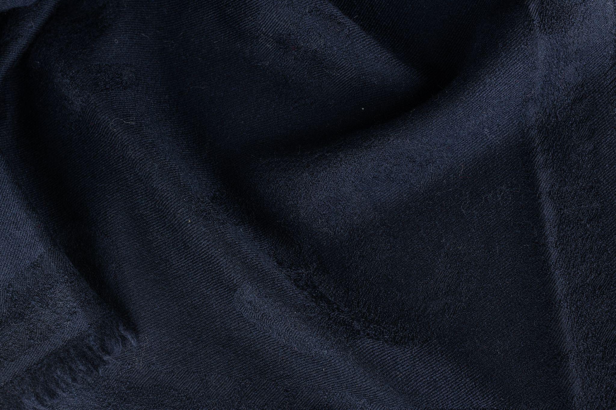 Chanel New Cashmere Shawl Navy For Sale 2