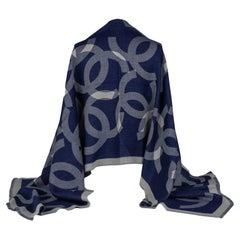 Chanel New Cashmere Shawl Navy