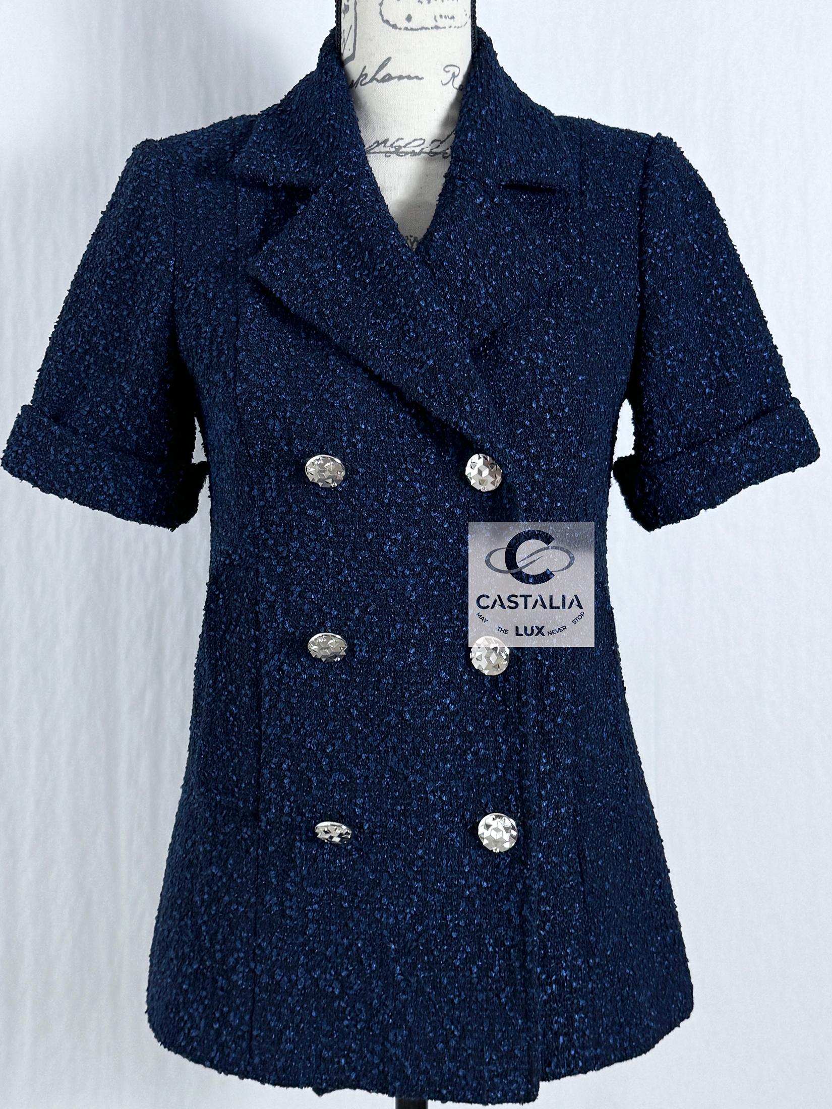 Women's or Men's Chanel New CC Buttons Airport Collection Tweed Jacket