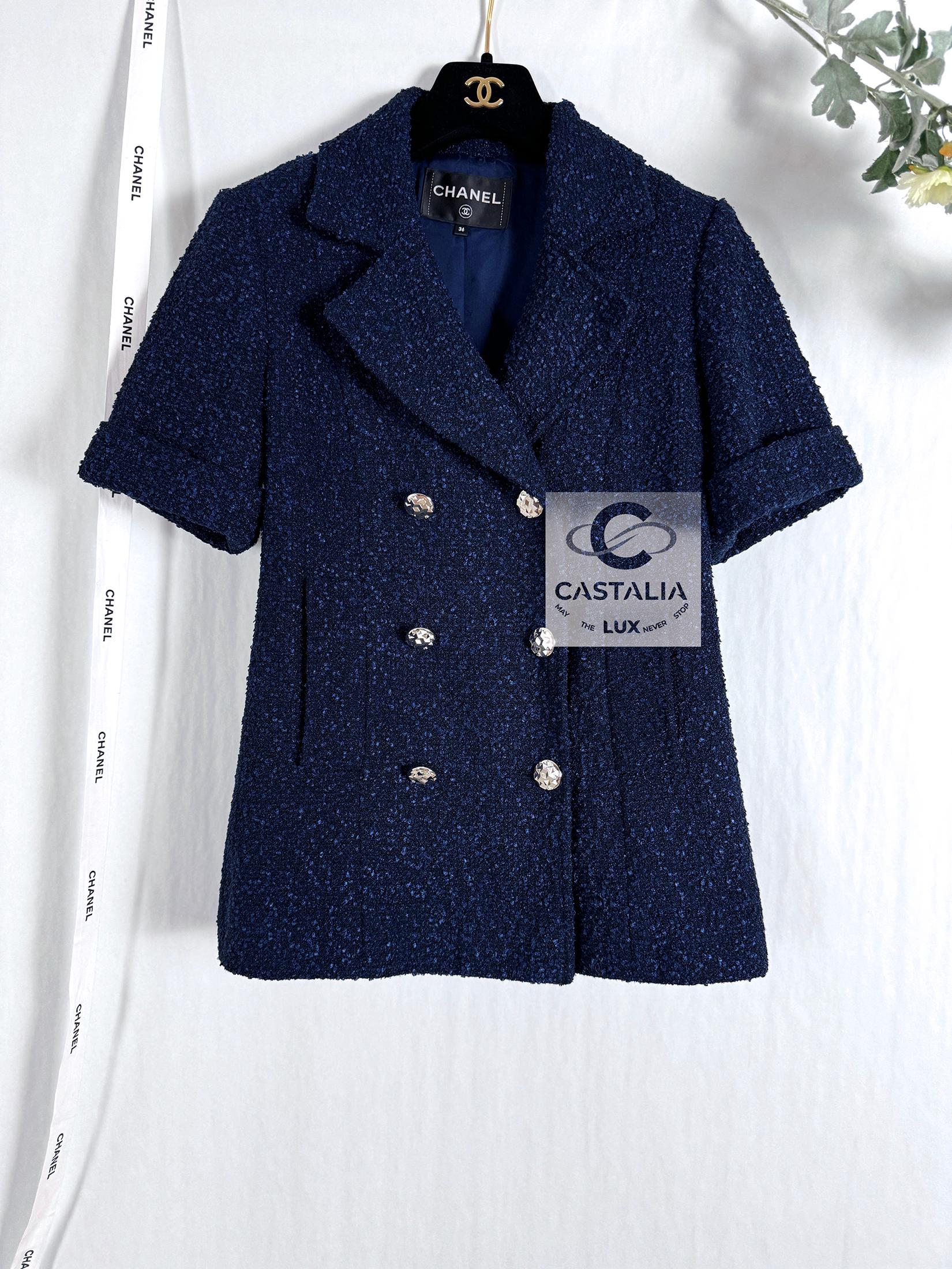 Chanel New CC Buttons Airport Collection Tweed Jacket 1