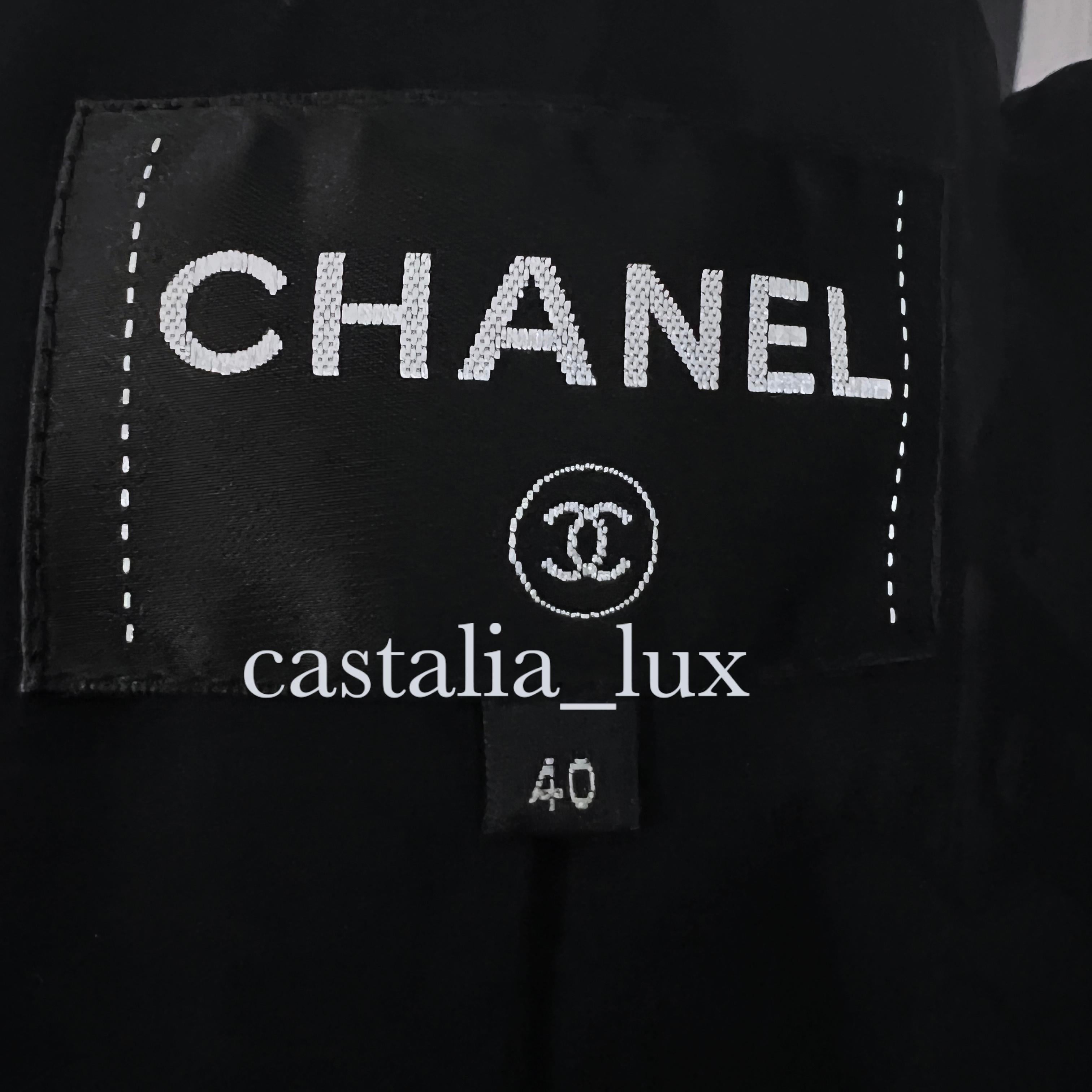 Chanel New CC Buttons Black Belted Tweed Jacket 6