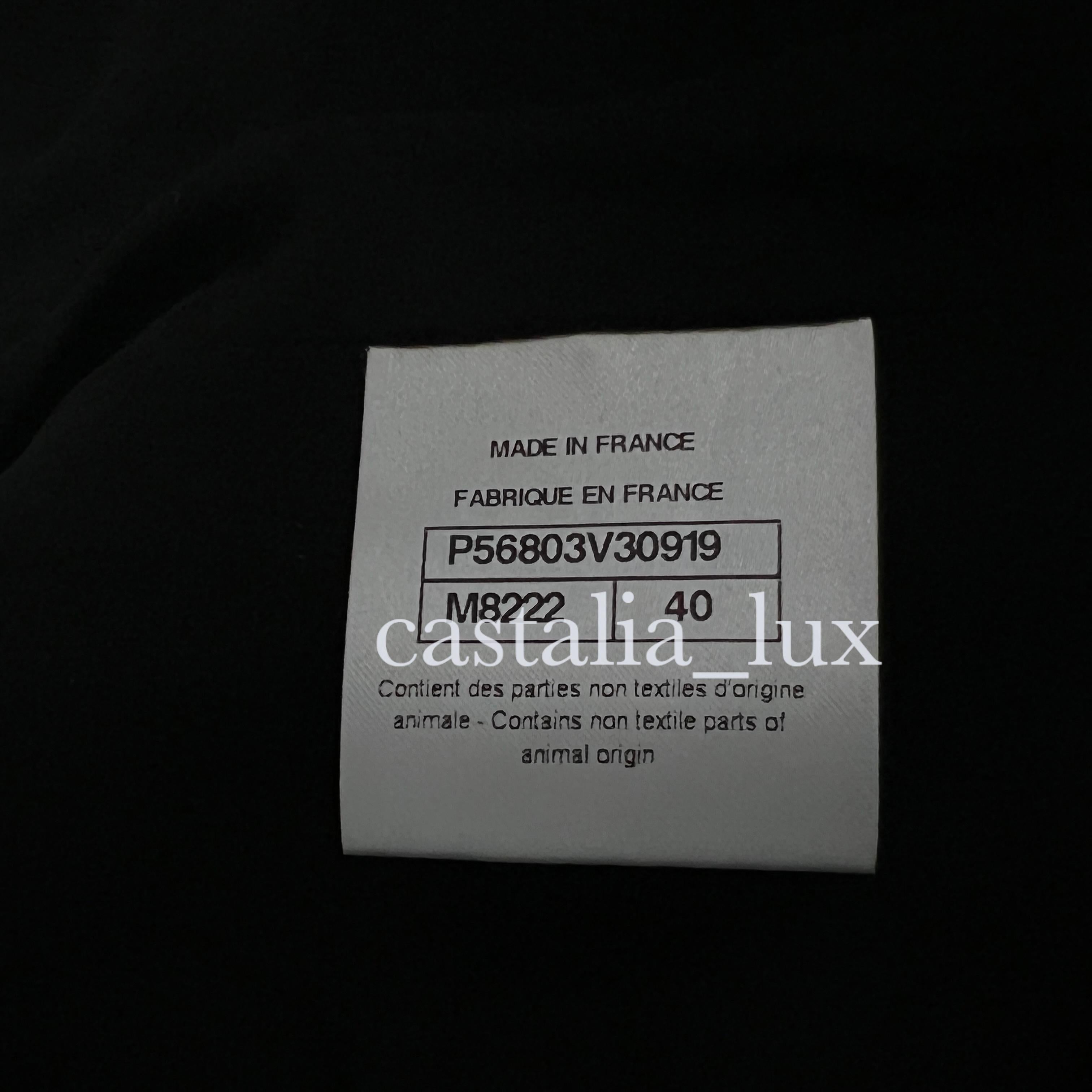 Chanel New CC Buttons Black Belted Tweed Jacket 7