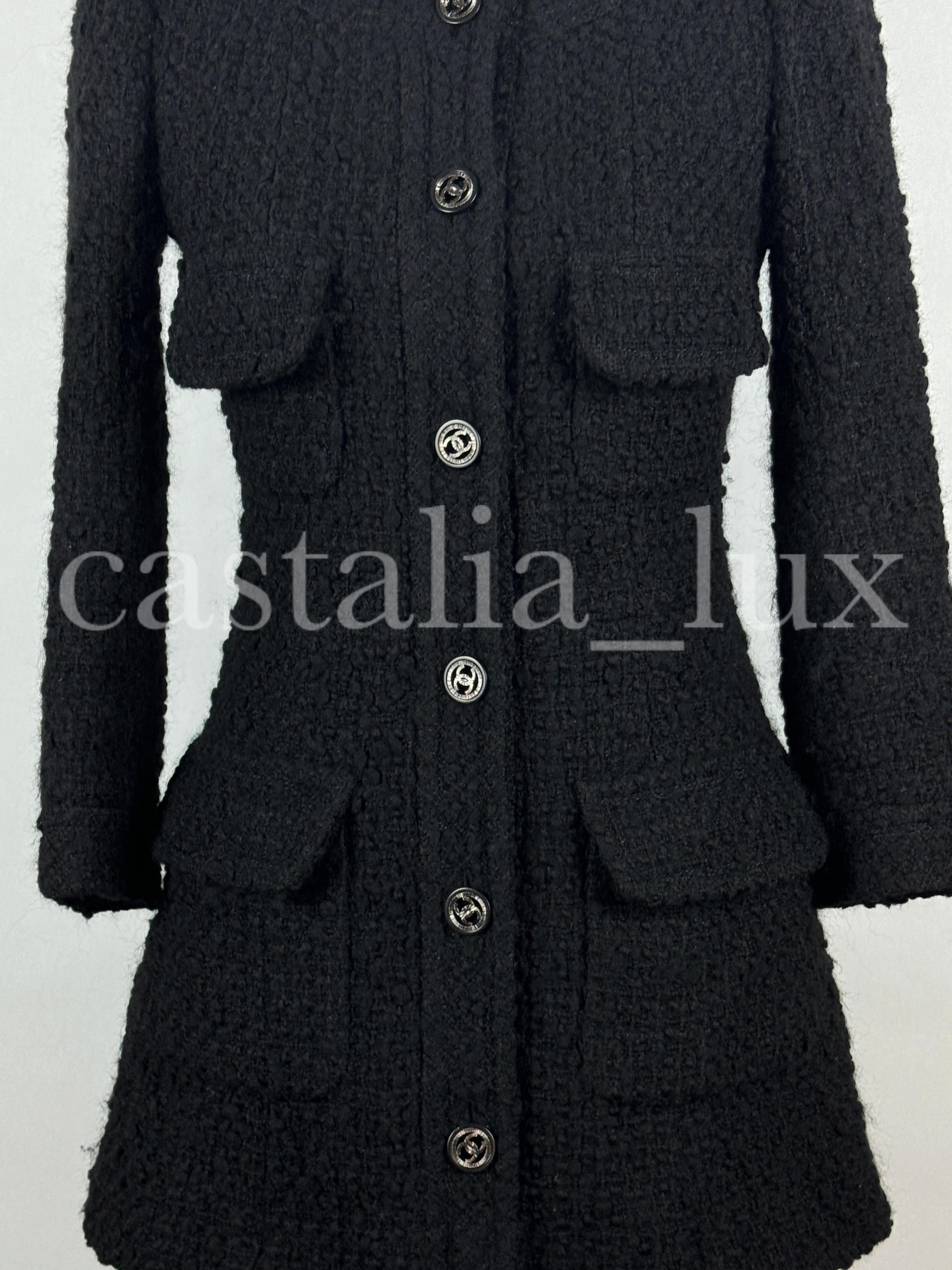 Chanel New CC Buttons Black Tweed Jacket 7