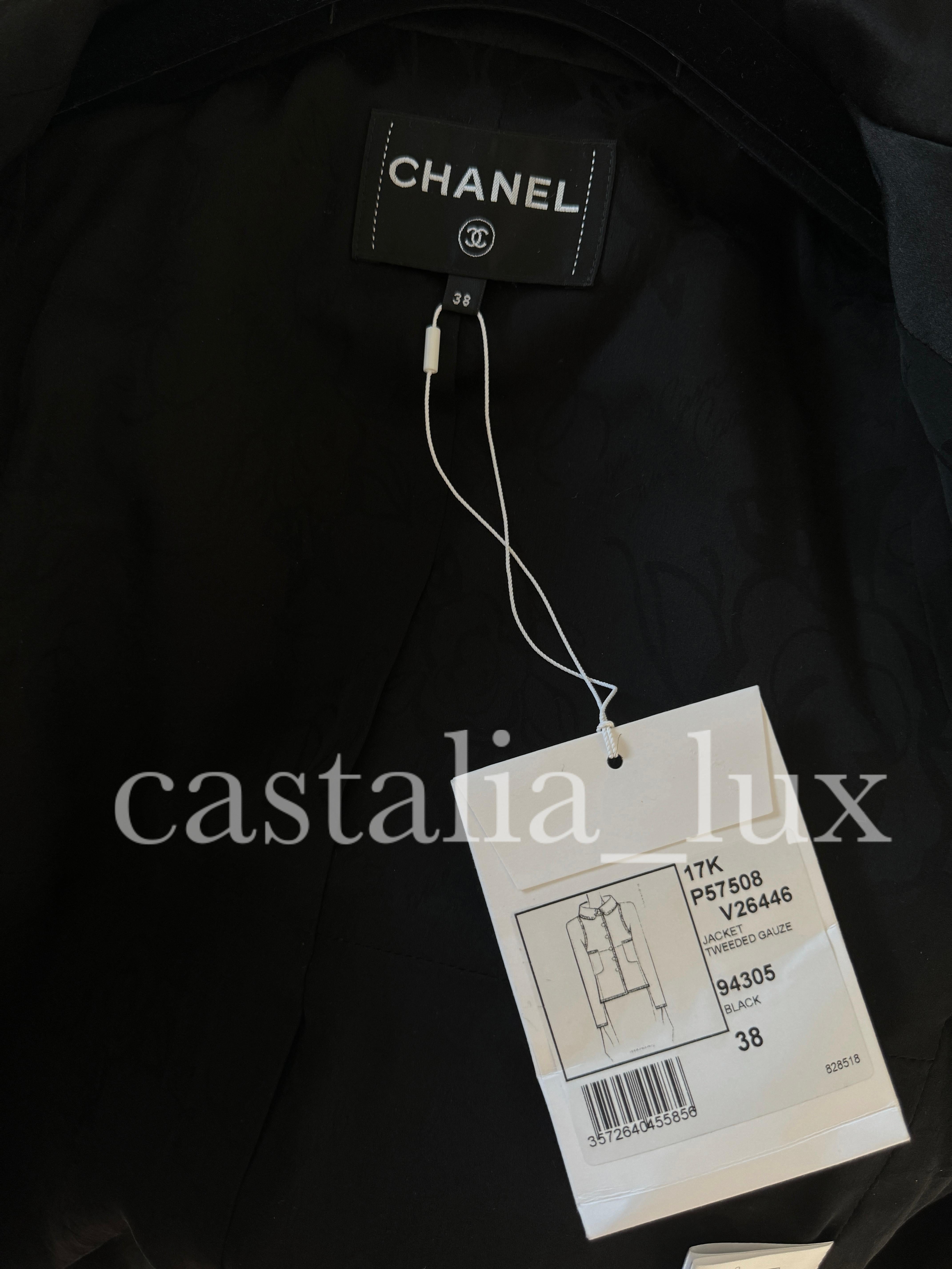 Chanel New CC Buttons Black Tweed Jacket 3