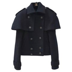 Chanel New CC Buttons Black Tweed Jacket
