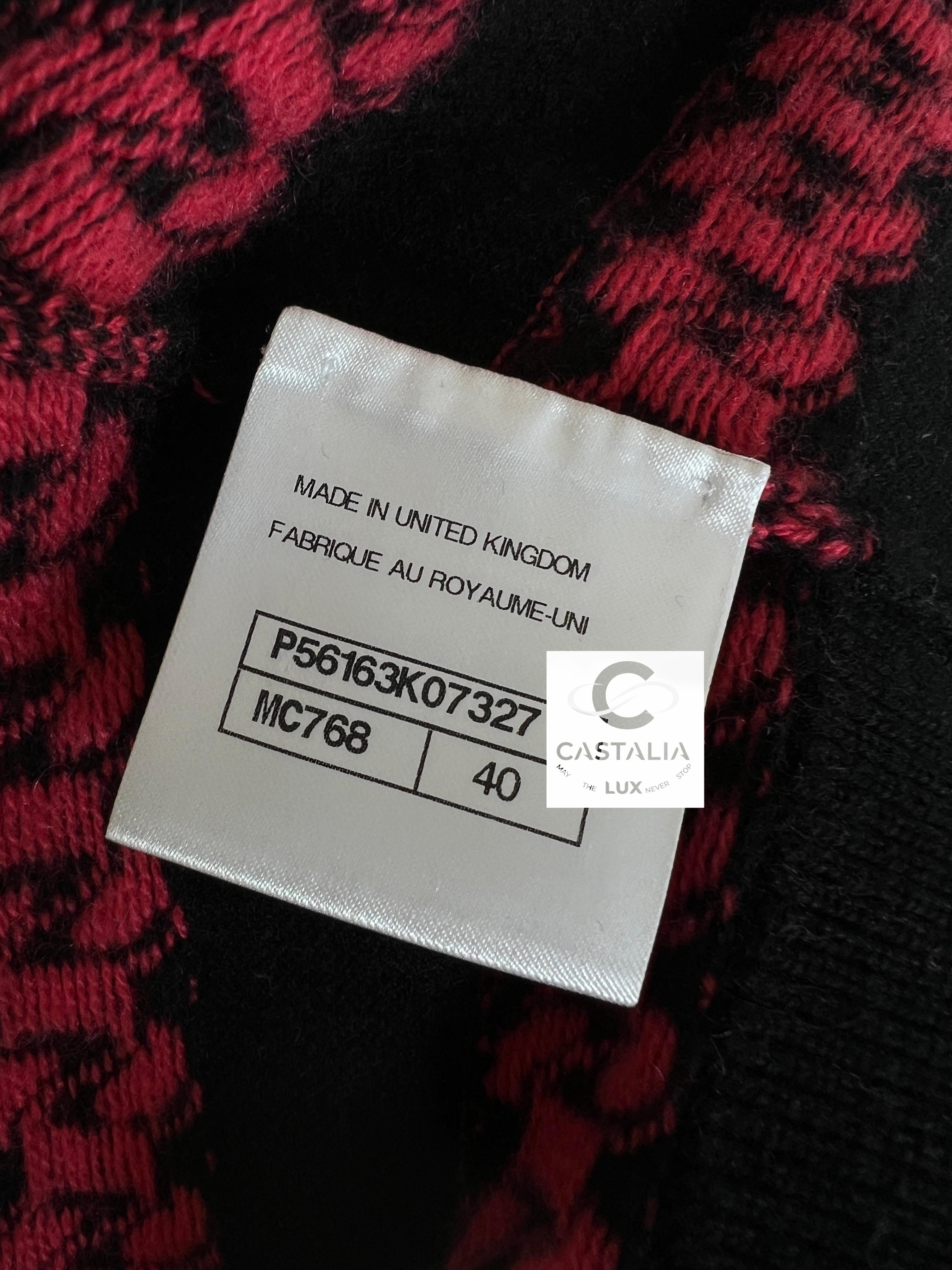 Chanel Nouveau CC boutons chaîne motif maillons en cachemire 40 FR en vente 6