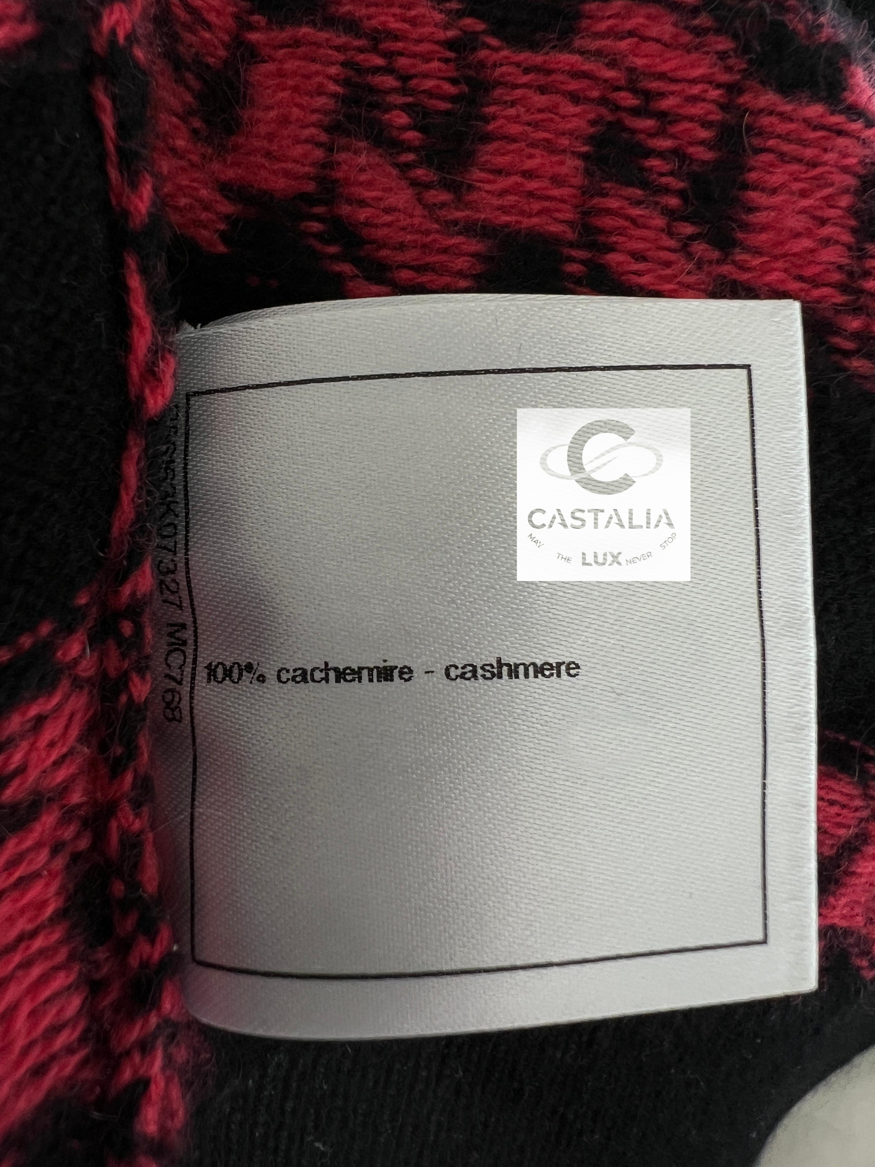 Chanel Nouveau CC boutons chaîne motif maillons en cachemire 40 FR en vente 7