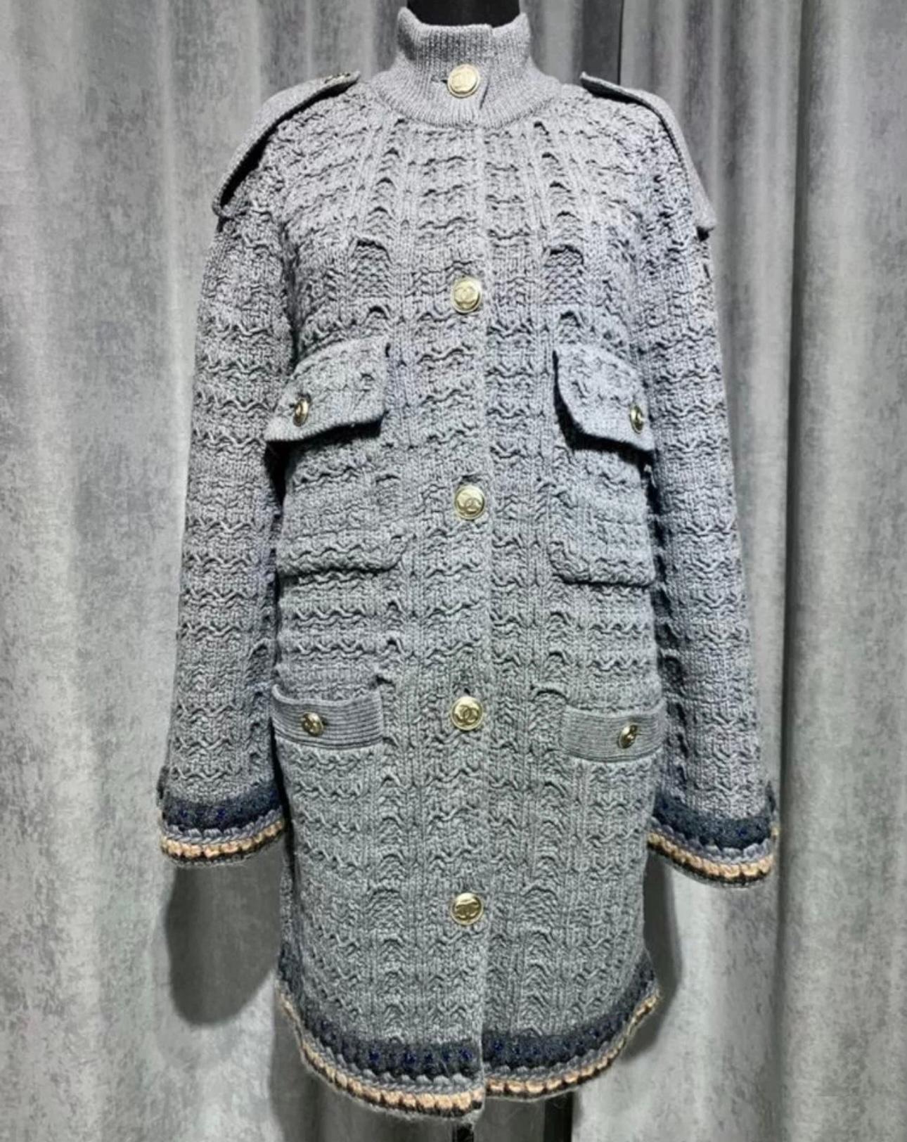 Chanel New CC Buttons Oversized Card Coat In New Condition For Sale In Dubai, AE