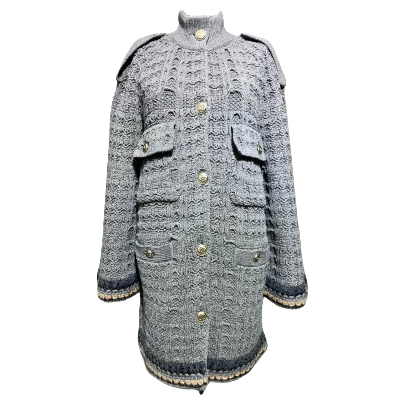 Chanel New CC Buttons Oversized Card Coat For Sale