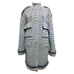 Used Chanel New CC Buttons Oversized Card Coat