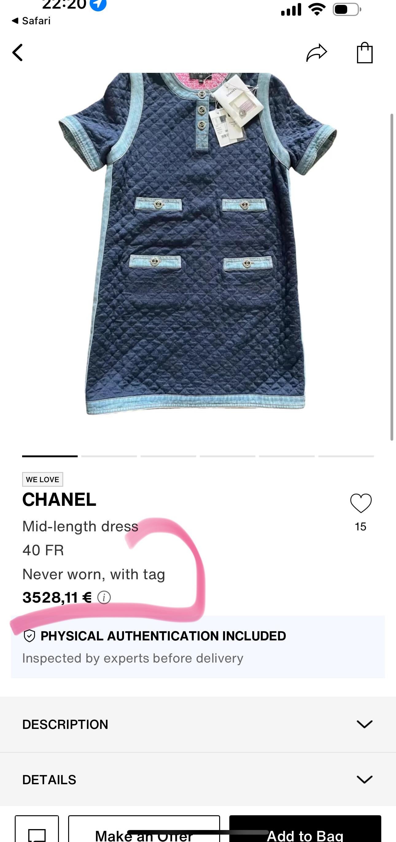Chanel New CC Buttons Quilted Dress In New Condition In Dubai, AE
