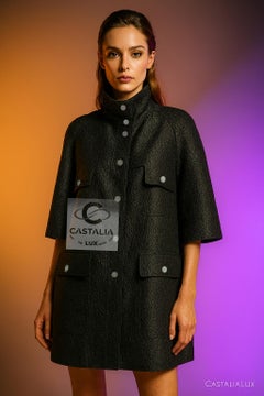 CHANEL New CC Camellia Celestial Shimmer Trench Coat 44 FR