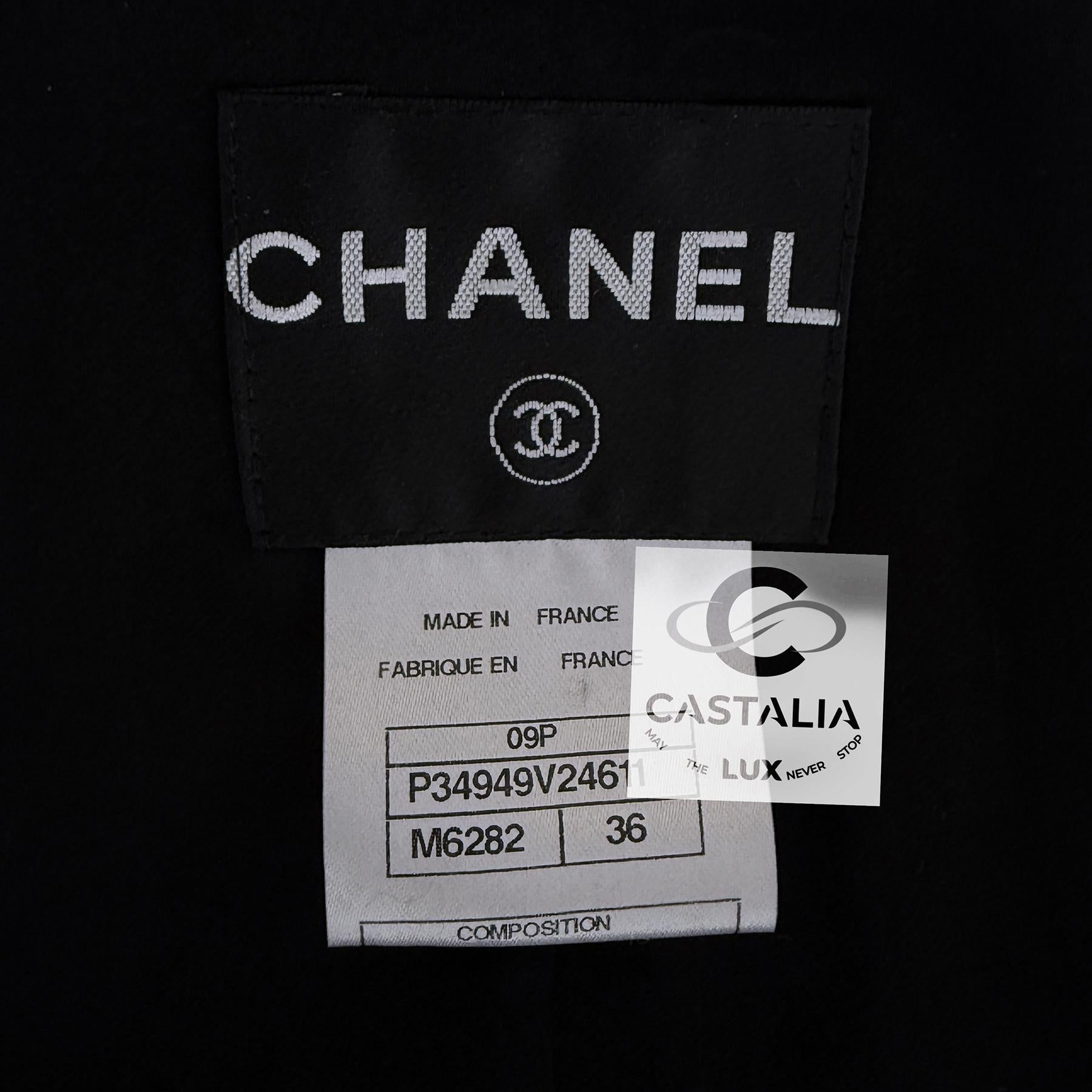 Chanel New CC Camellias Buttons Tweed Jacket with Bows 36 FR For Sale 10