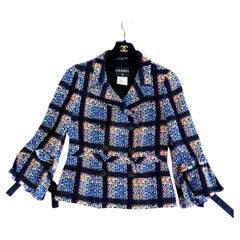 Chanel New CC Camellias Buttons Tweed Jacket with Bows 36 FR