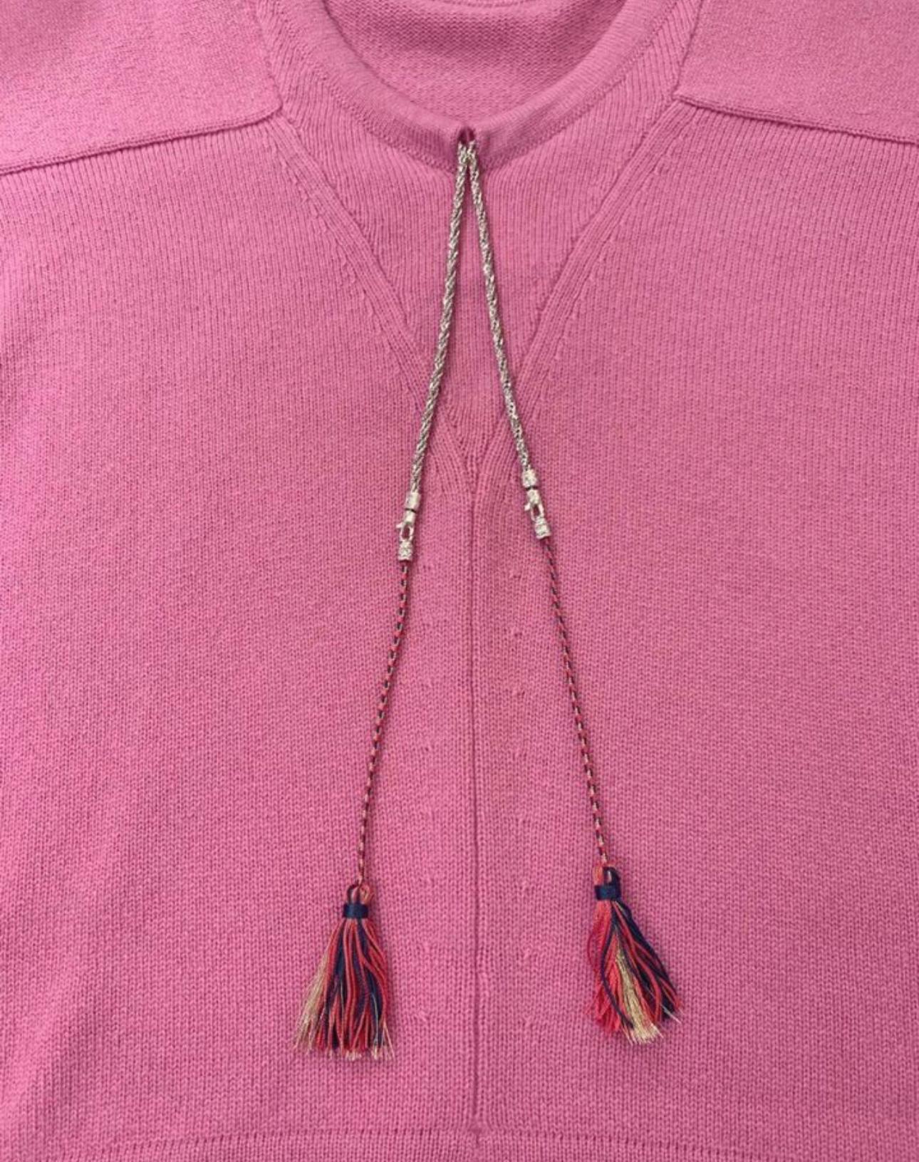 Chanel New CC Chain Link Hot Pink Cashmere Jumper In New Condition In Dubai, AE