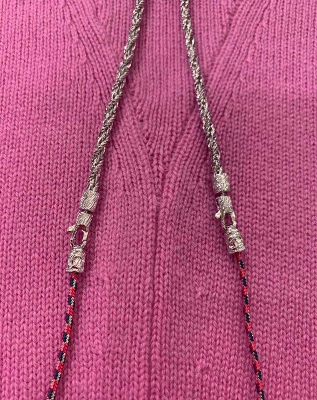 Women's or Men's Chanel New CC Chain Link Hot Pink Cashmere Jumper