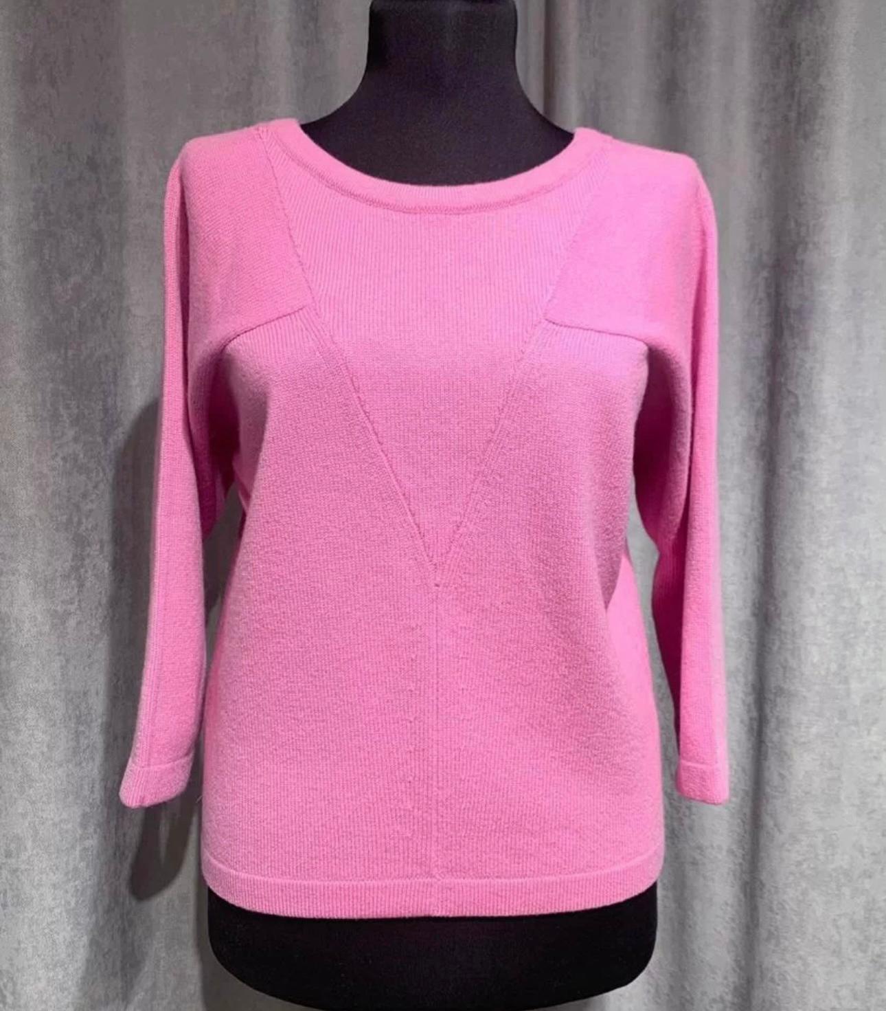 Chanel New CC Chain Link Hot Pink Cashmere Jumper 1