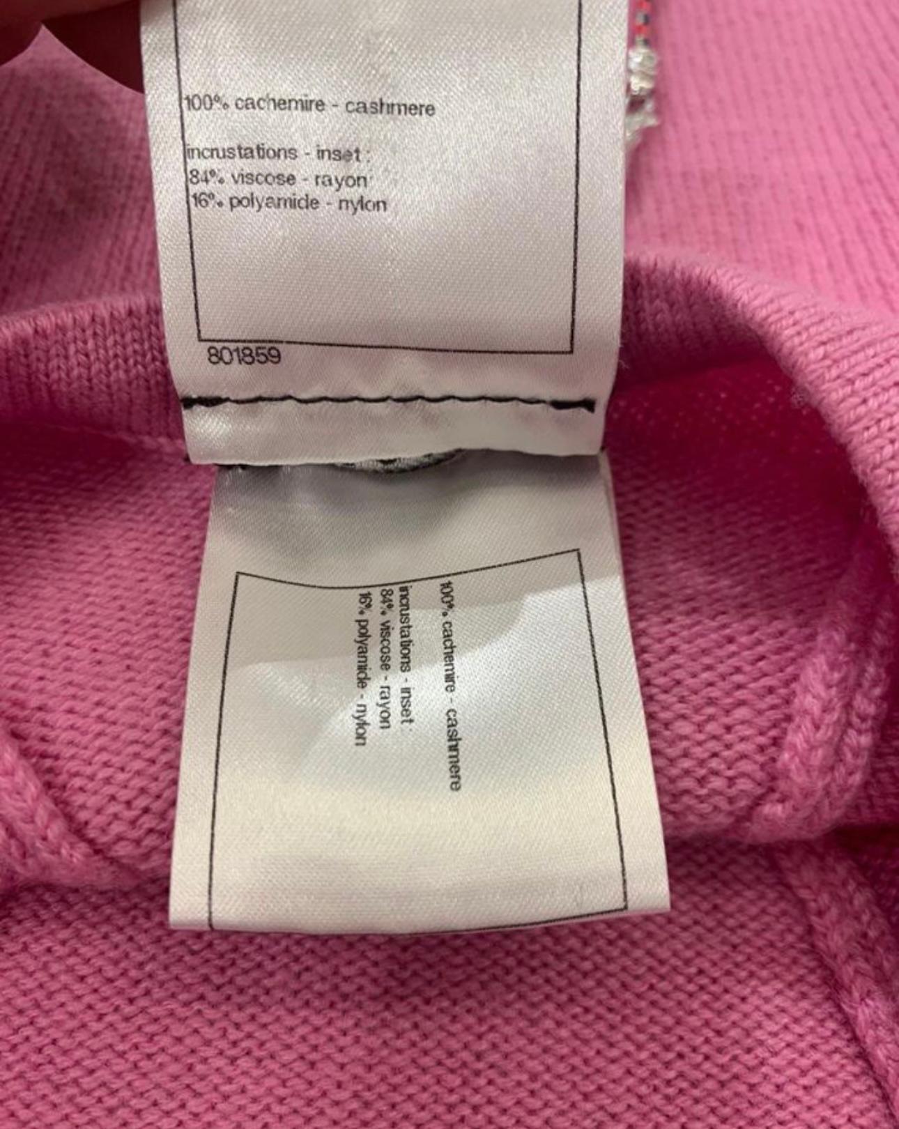 Chanel New CC Chain Link Hot Pink Cashmere Jumper 3