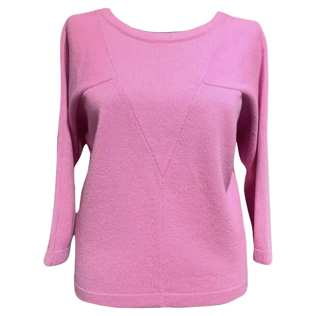 Chanel New CC Chain Link Hot Pink Cashmere Jumper