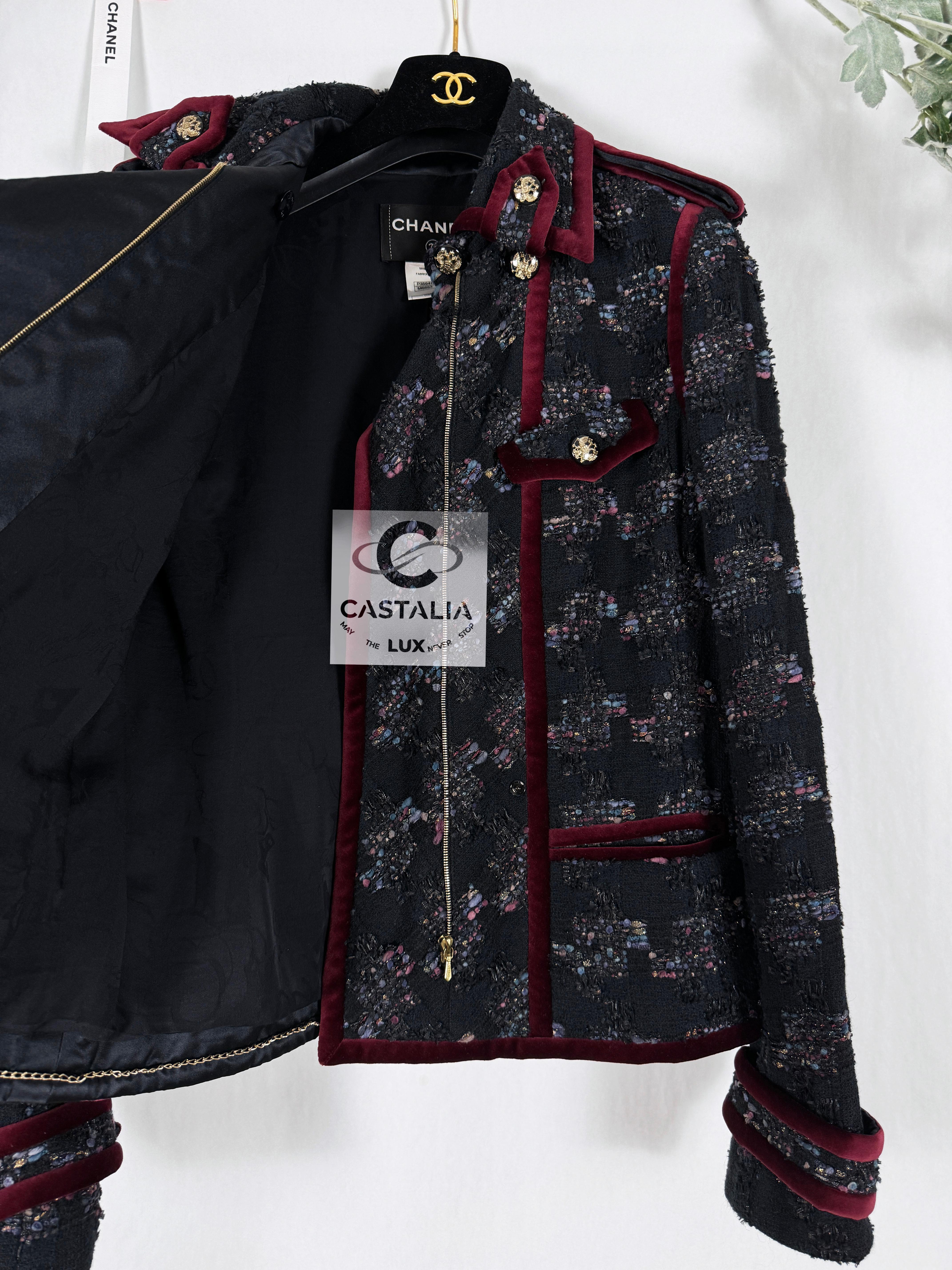 Chanel New CC Eagle Buttons Black Tweed Jacket 6