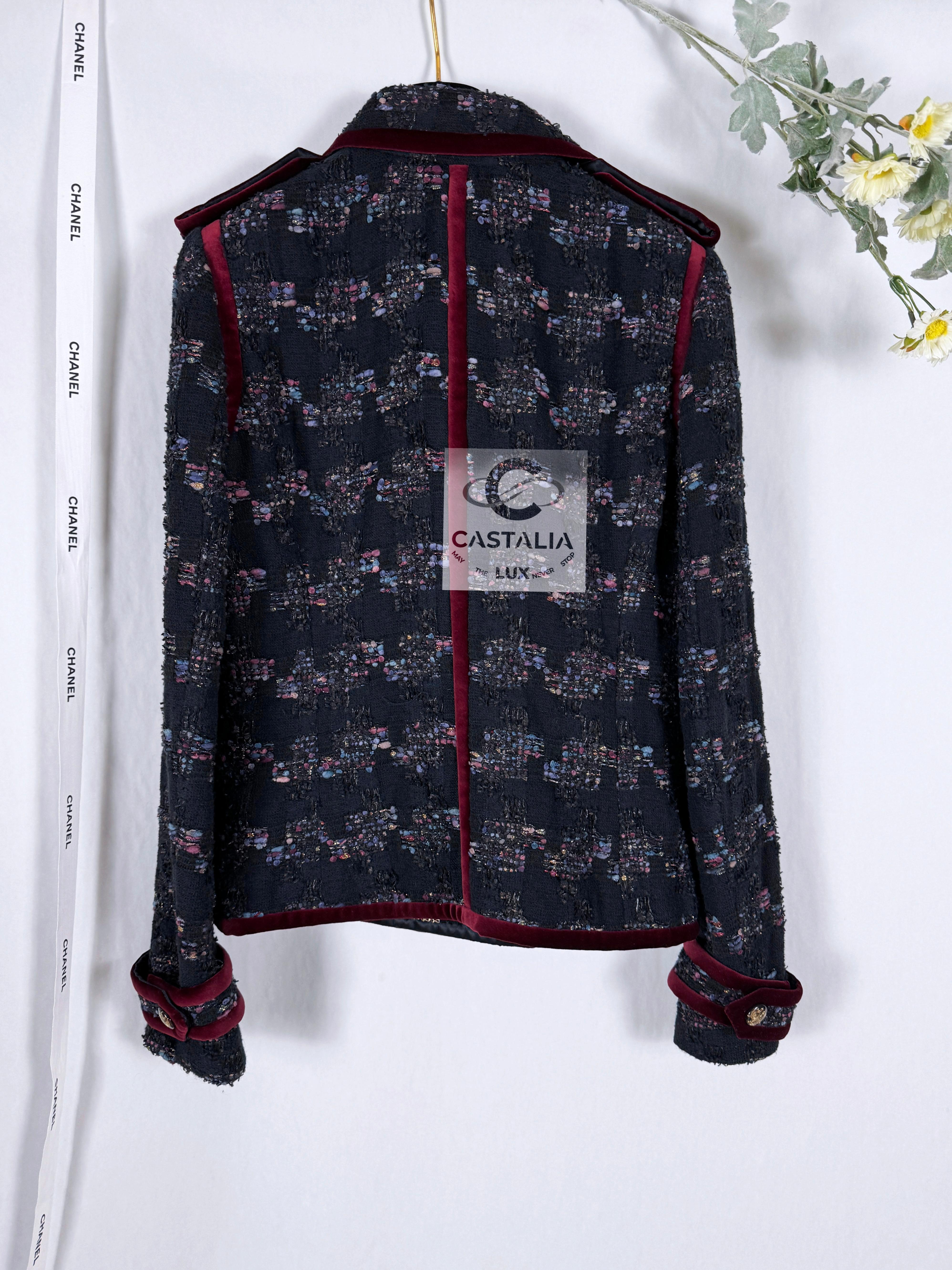 Chanel New CC Eagle Buttons Black Tweed Jacket 9