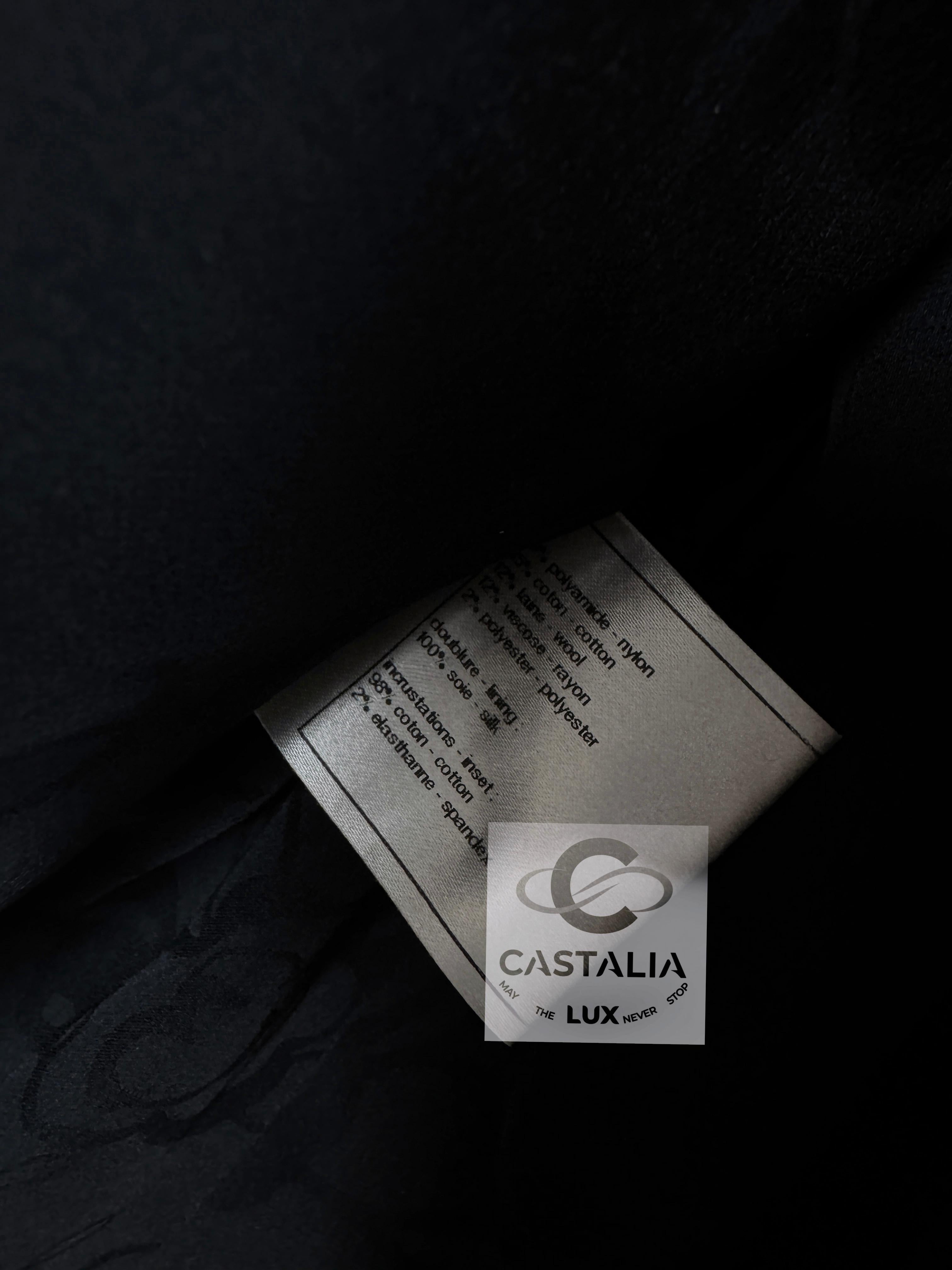 Chanel New CC Eagle Buttons Black Tweed Jacket 12