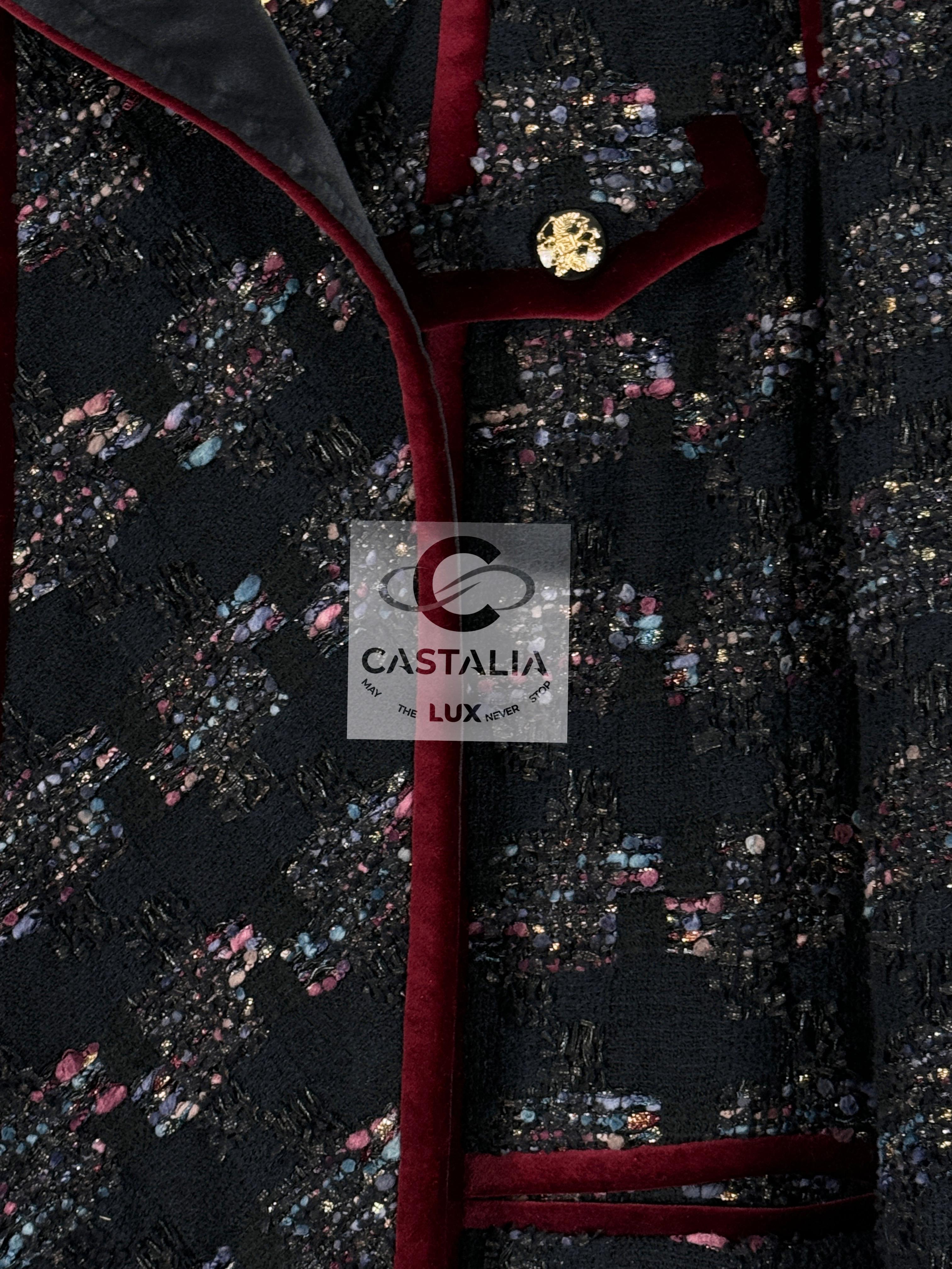 Chanel New CC Eagle Buttons Black Tweed Jacket 3