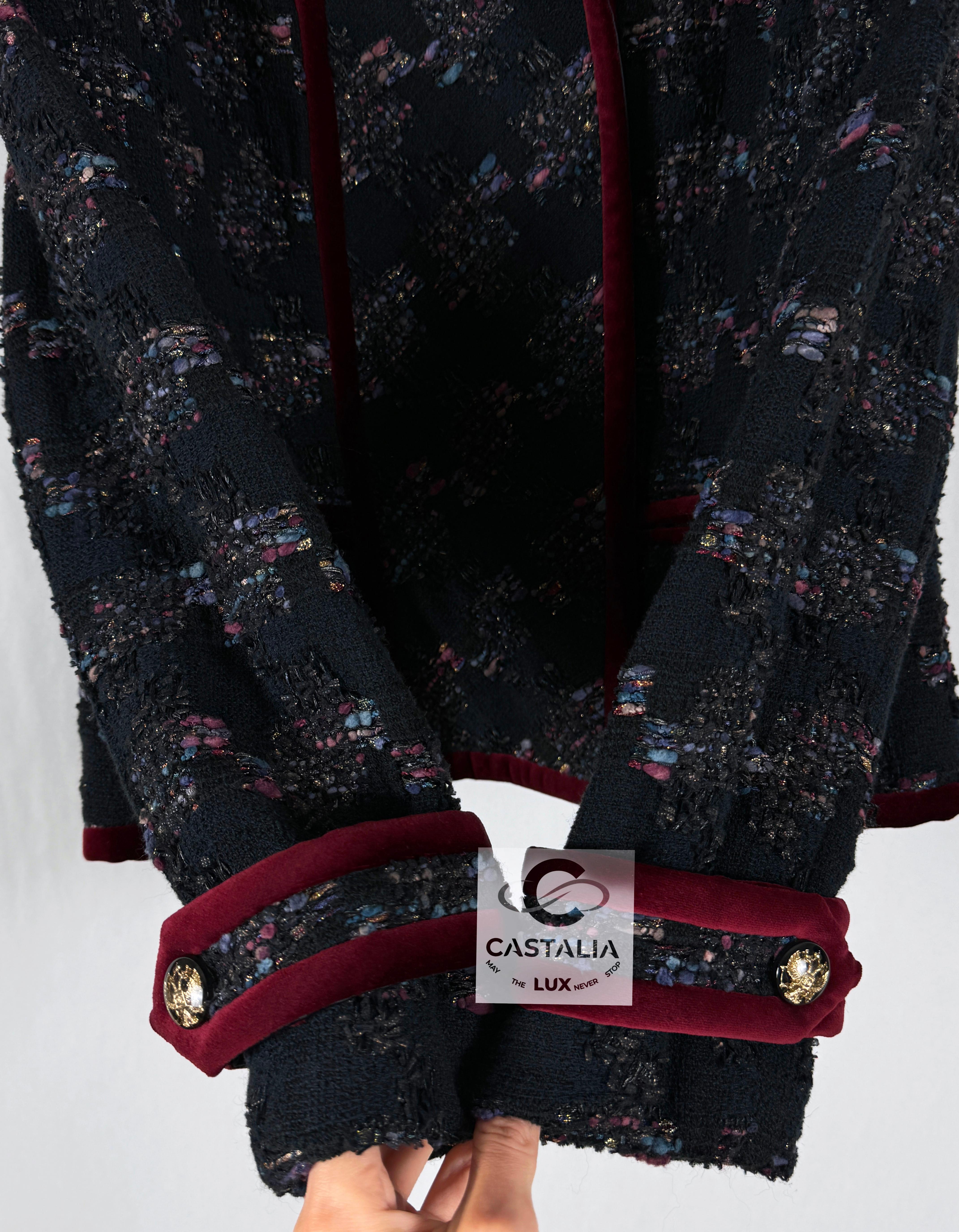 Chanel New CC Eagle Buttons Black Tweed Jacket 4
