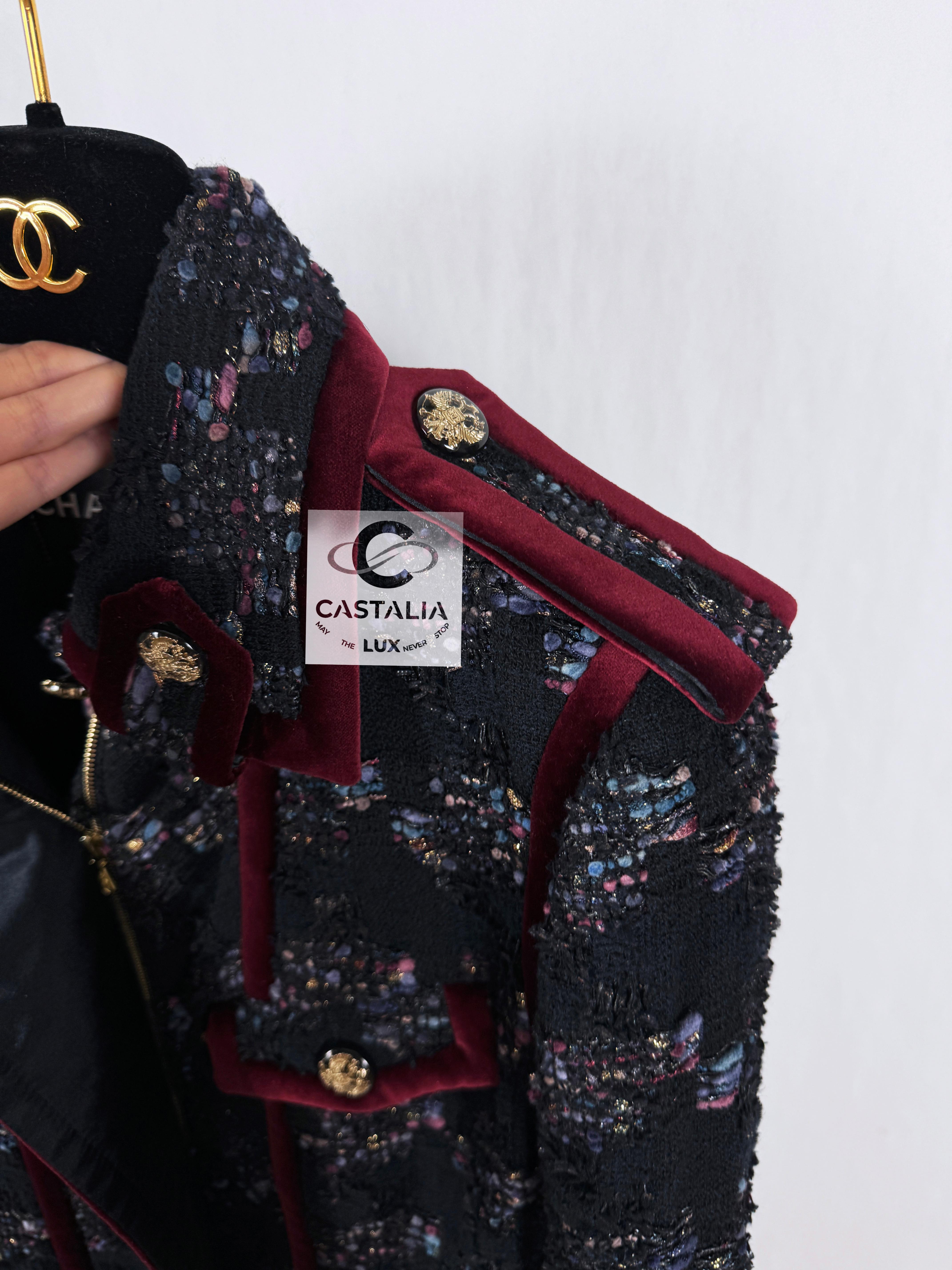 Chanel New CC Eagle Buttons Black Tweed Jacket 5