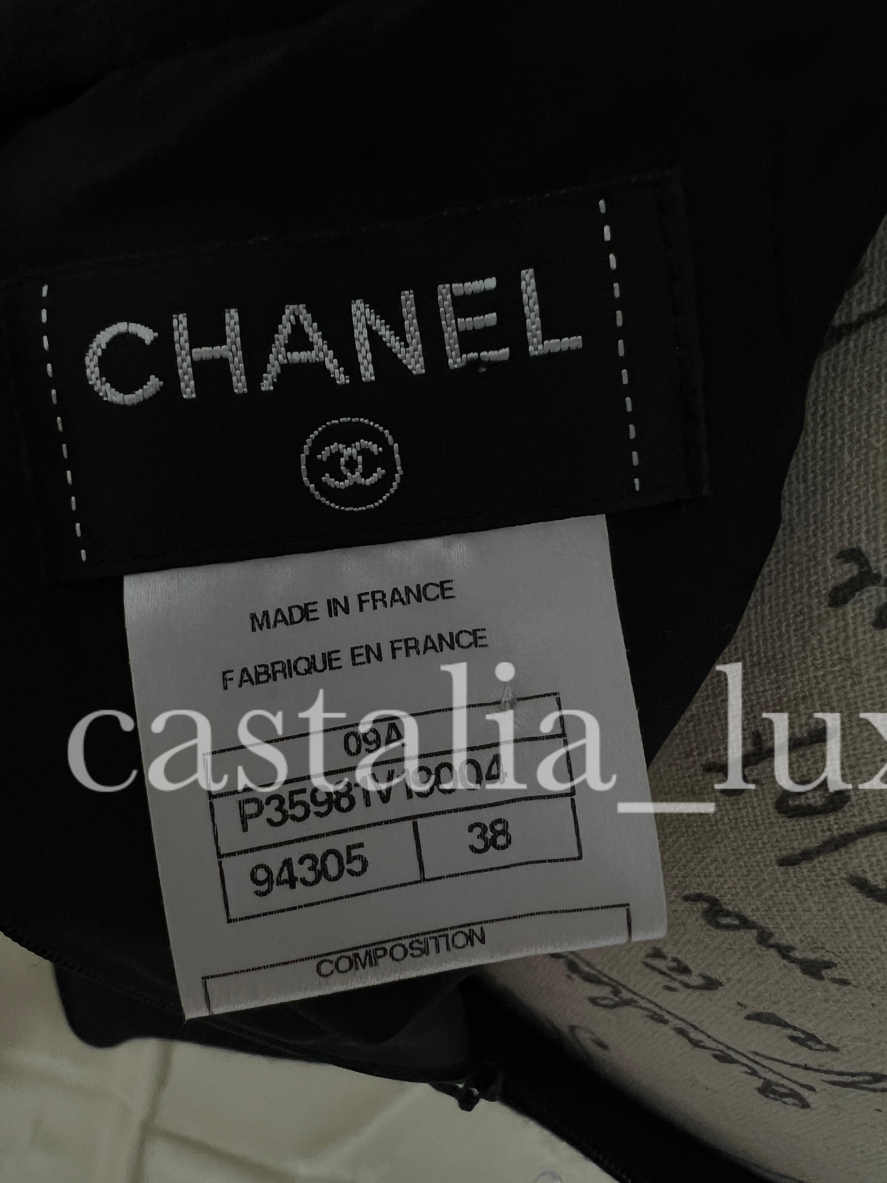 Chanel New CC Eagle Charm Black Pencil Skirt For Sale 4