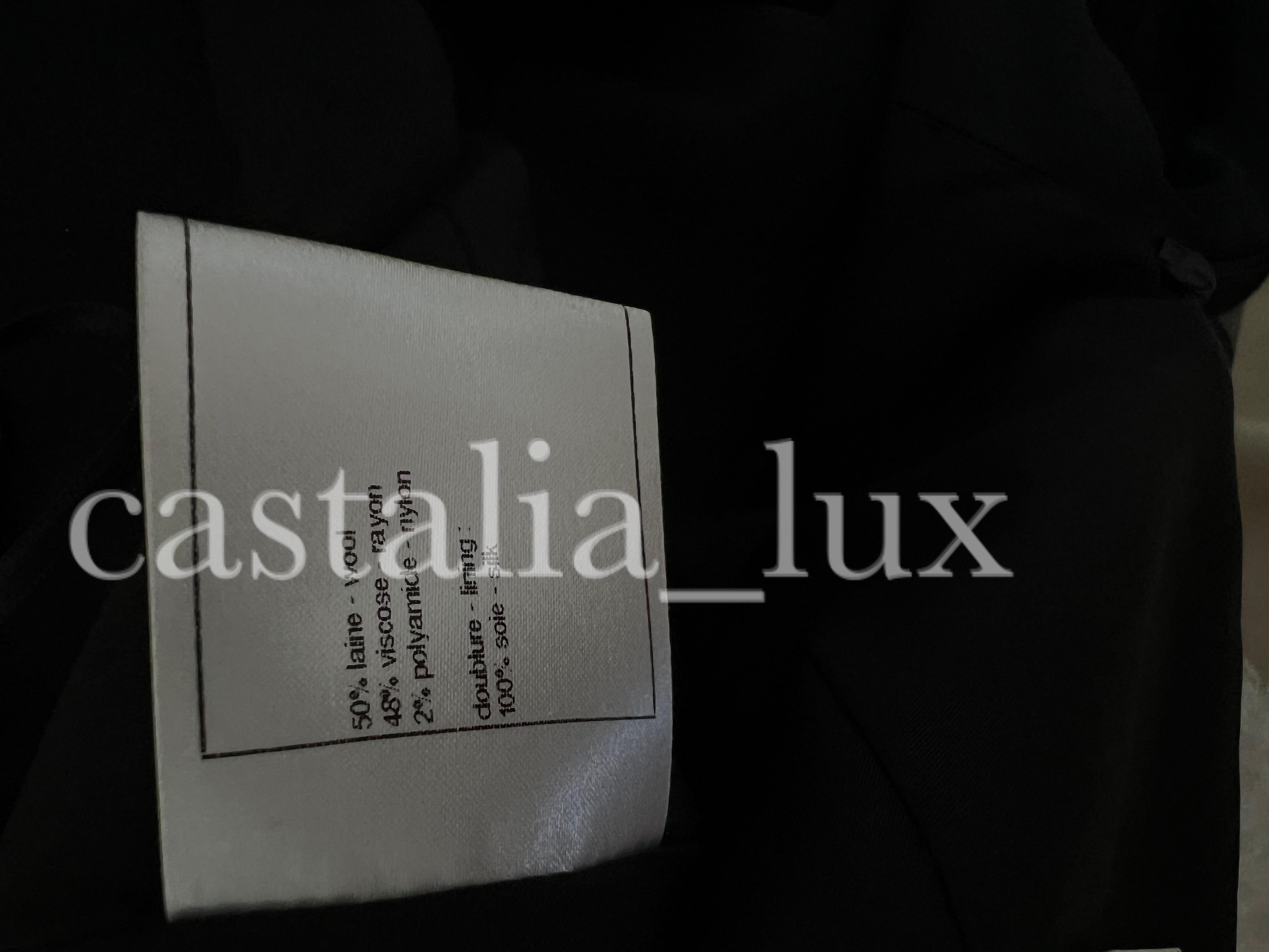 Chanel New CC Eagle Charm Black Pencil Skirt For Sale 5