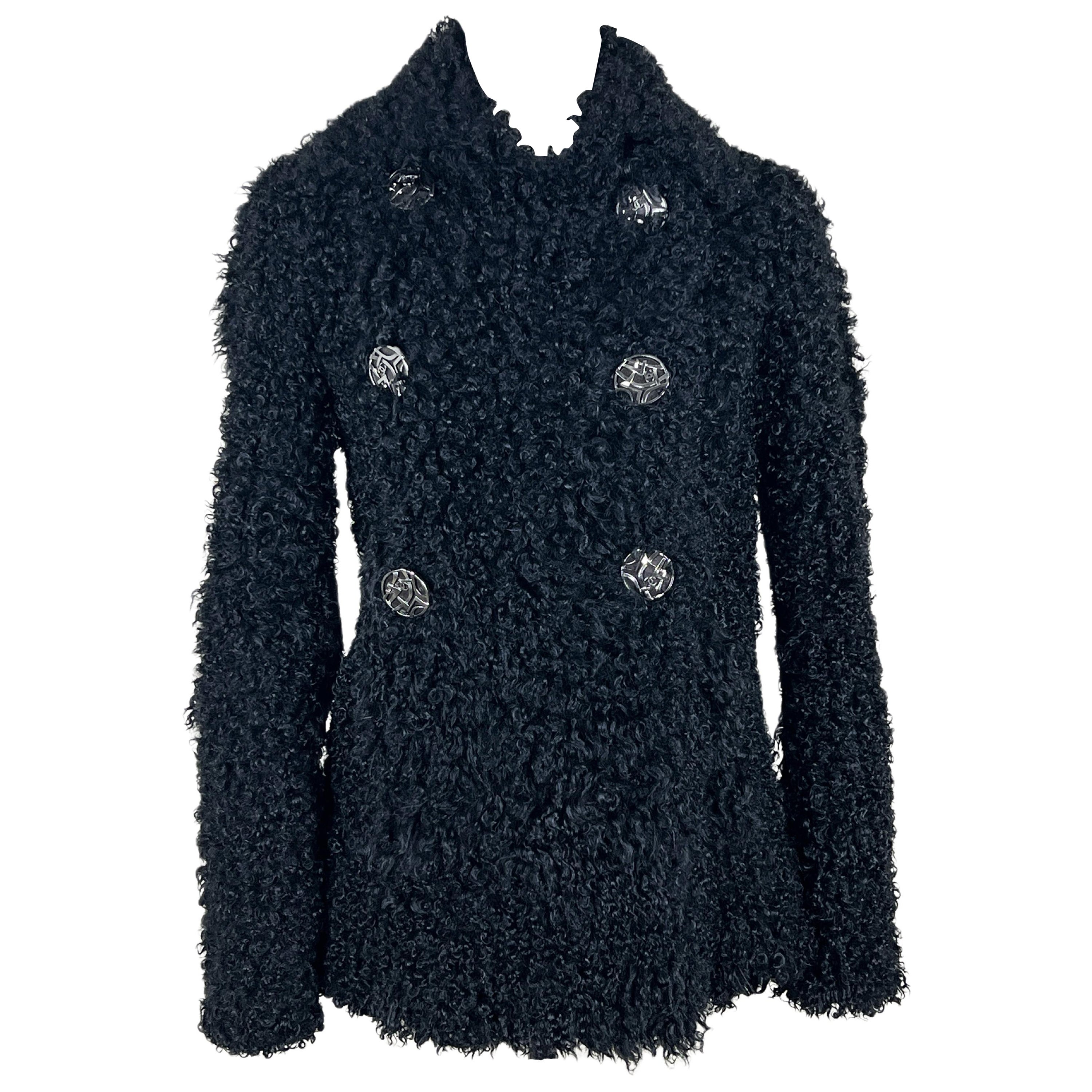 Chanel New CC Giant Button Black Jacket